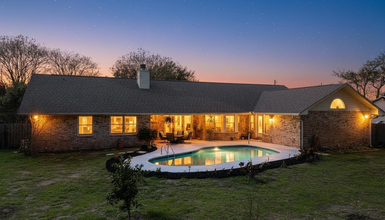 Move-In Ready Pool Home, Half Acre Lot, No HOA, Flood Zone X, Minutes to the Boat Ramp! Discover your private oasis in the highly sought-after Kings Point community! Sitting on a serene, fully fenced half-acre lot, this beautifully maintained 4-bedroom, 2-bathroom all-brick home offers 2,686 sq. ft. of thoughtfully designed living space. Best of all, it is located in Flood Zone X. Step inside to sun-filled living areas highlighted by beautiful hardwood flooring, soaring vaulted ceilings, and a cozy wood-burning fireplace. The chef-ready kitchen is a showstopper, featuring gleaming granite countertops, a spacious walk-in pantry, abundant cabinetry, and an upgraded suite of high-end, WiFi-enabled Samsung smart appliances. All four bedrooms are generously sized and feature comfortable carpeting, providing ultimate flexibility for hosting guests or setting up a dedicated home office. The expansive primary suite serves as a true retreat, boasting direct pool access and a spa-inspired en-suite bath for a seamless indoor-outdoor lifestyle. Your backyard is an entertainer's dream. Step out onto the covered back deck and overlook your sparkling, private in-ground pool, within the fully fenced backyard the perfect setting for summer barbecues, pets, or quiet evenings under the stars. Unmatched Exterior Features & Boating Lifestyle: With absolutely NO HOA, you have the ultimate freedom. The oversized driveway and two-car garage provide abundant room to park your RV, and with the nearest boat ramp just 3 miles away, storing your boat on-site is a breeze. Green thumbs will love the dedicated greenhouse, while the detached storage building offers endless organizational possibilities. Major Updates for Ultimate Peace of Mind: This home is completely move-in ready with high-ticket updates already completed for you: New Water Heater (2026) New Septic Tank & Drain Field (2025) New Pool Pump (2025) HVAC Recently Serviced (2025) Roof Replaced (2019) Conveniently located near top-rated schools including Mosley High School and University Academy, great shopping, and dining, plus a short commute to Tyndall AFB or the Navy Base. This Kings Point gem blends comfort, luxury, and an unbeatable Florida lifestyle into one exceptional property. Schedule your showing today!