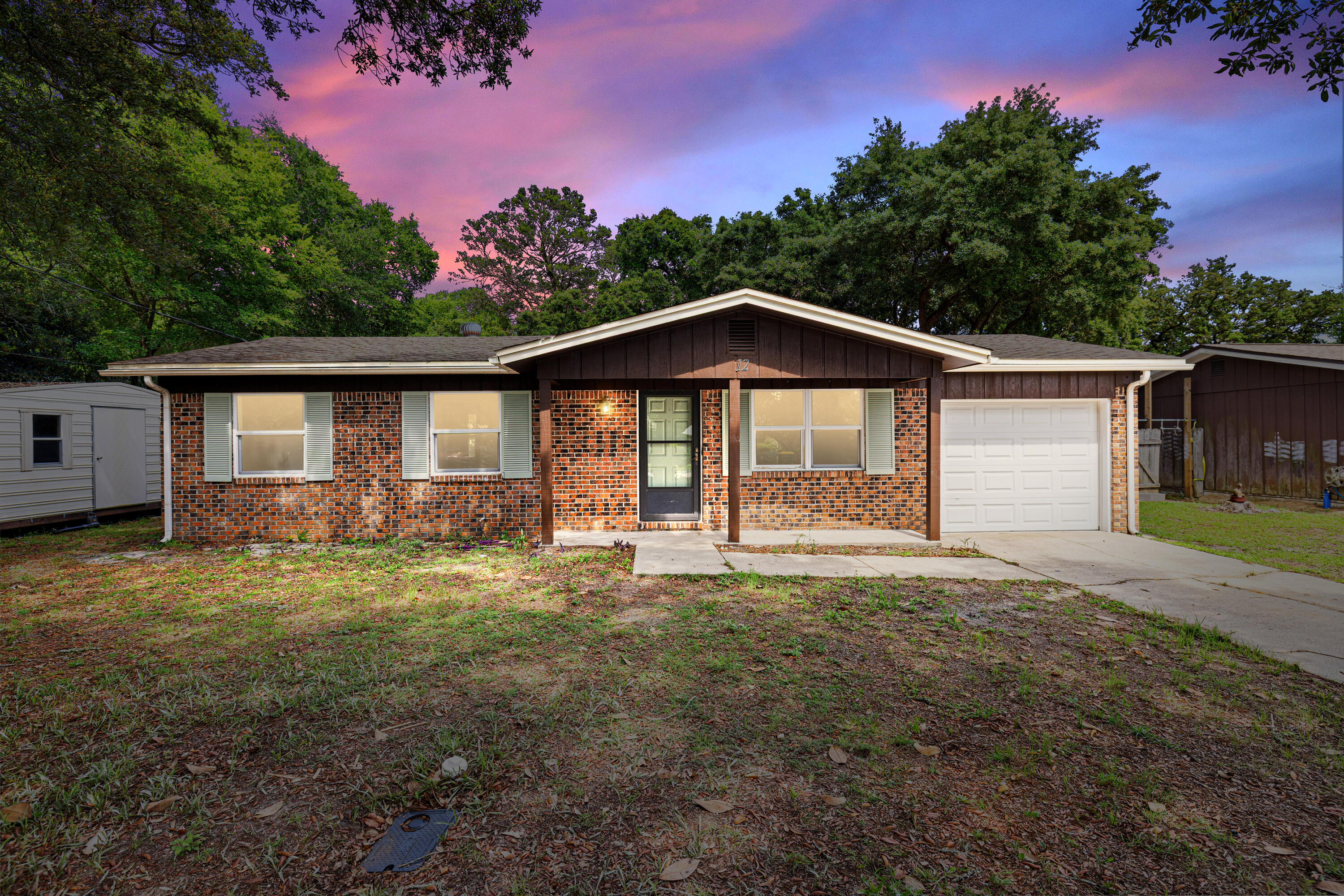 Here is the honest pitch: you will not find another detached single-family home this close to Eglin AFB at this price. Not in Shalimar. Not anywhere nearby. This 950-square-foot, 3-bed, 1.5-bath home in Shalimar sits minutes from the gate, close enough that sleeping in is a legitimate lifestyle choice. The one-car garage handles your gear. The backyard handles your green thumb: raised garden beds already built in, a working greenhouse, and a large storage shed. The floor plan is tight and efficient, every square foot is useful. No HOA. No pool to maintain. Just a well-priced house in a quiet neighborhood where your commute is measured in minutes, not miles. Walk the full 3D tour and floor plan before you schedule the showing. Then schedule the showing.