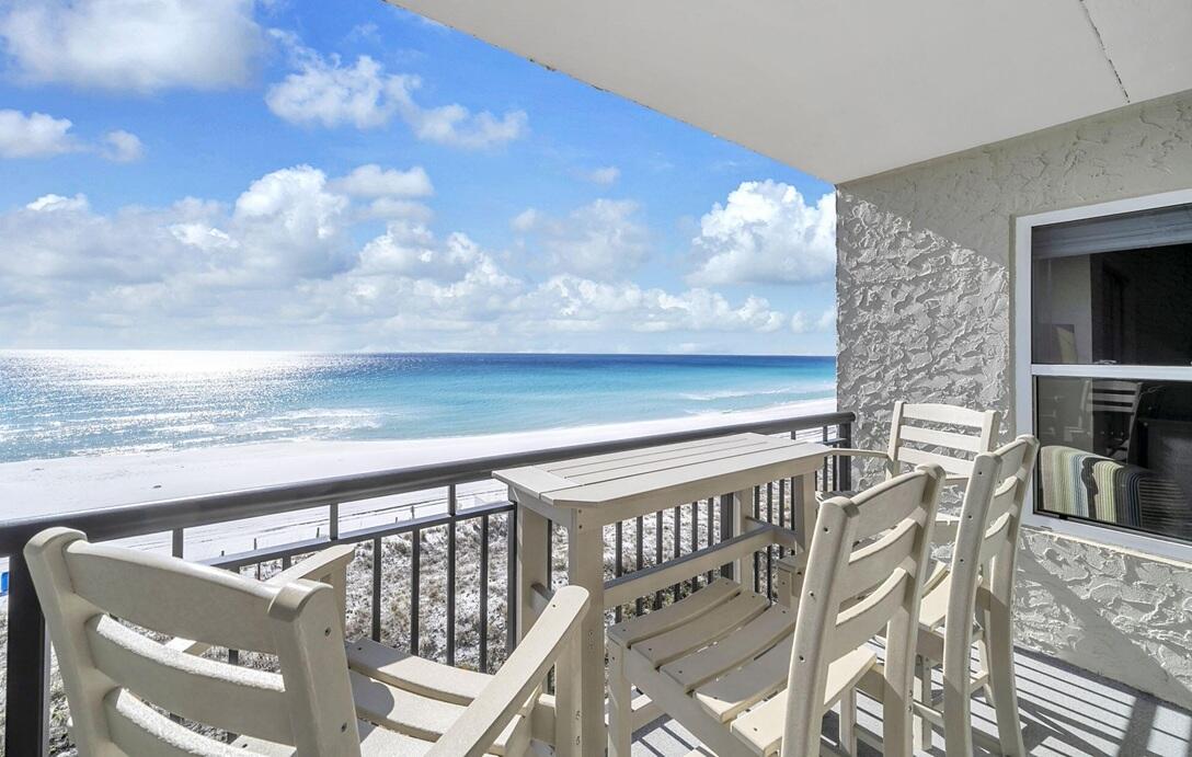 BEST VALUE ON THE BEACH - DON'T MISS THIS ONE. Immaculate gulf front views from this 2BR 2BA condo in prestigious gated Island Echos Resort, a fully updated turnkey interior with high end furnishing & appliances, and proven rental history! Owner has replaced and updated everything in recent years (see notes). Resort amenities include gulf front seasonally heated pool, BBQ area, private beach access, tennis/pickleball courts, onsite management (required) & maintenance, gated access PLUS exceptionally low HOA fees. Building is fully renovated within the last 10 years and milestone inspections completed. DOG FRIENDLY! Just bring your sunscreen and toothbrush, this turnkey 6th floor condo is perfect for making family beach memories AND generating great income! Call today! ****The upgrades here are where the real value lies: NEW AC, new waterproof floors, retextured ceilings, new furniture, stainless stove, refrigerator, microwave, remodeled bathrooms, plus a recently refurbished building-major expenses already handled. Combined with one of the lowest HOA fees on the beach, this is a rare cost-efficient hold. This checks every box-and at this price point, it won't last.
Buyer to verify all property data