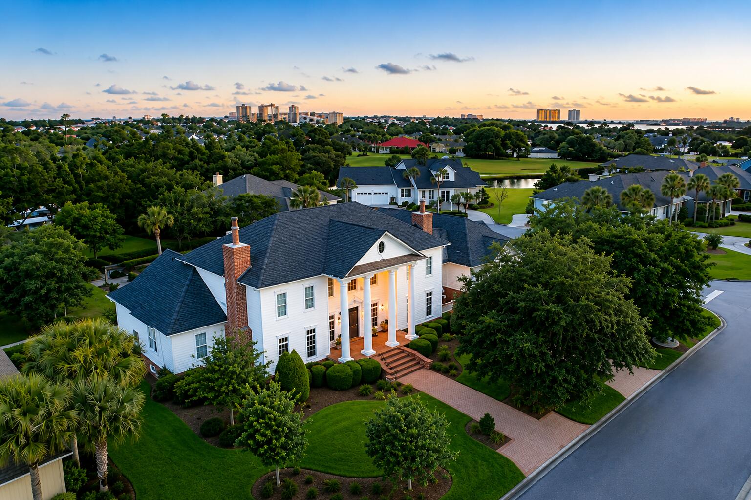 A timeless estate offering - Welcome to 3517 Dragon Ridge Road. Truly a one of a kind premier legacy estate inside the private gates of Bay Point Yacht & Country Club located in Legend Lakes. The community is one of Panama City Beach's most coveted neighborhoods. Built in 2006 on a oversized double corner lot with an expansive backyard. Positioned on approximately .64 acres, this extraordinary residence was thoughtfully designed for elevated coastal living. Just by the curated landscaping and commanding curb appeal, the home makes an immediate statement with its classic architecture. Inside, expansive living spaces unfold with a sense of warmth and intention, where natural light brightens all the rooms throughout. The main living areas are both grand and inviting, designed for intimate everyday living as well as large-scale entertaining. A seamless connection between the living, dining, and outdoor spaces. At the heart of the home, the chef's kitchen is a true showpiece -- appointed with premium Wolf and Sub-Zero appliances, bespoke cabinetry, generous prep space, and a statement island designed for gathering. The primary suite is a private sanctuary within the home, offering an elevated sense of comfort and tranquility.on the main level. The en-suite bath is completed with a soaking tub, glass walk-in shower, and beautifully crafted dual vanities. the primary suite is complemented by two oversized walk-in closets thoughtfully designed. The additional bedrooms upstairs on the second level offer very spacious rooms that were thoughtfully designed with privacy and natural light in mind. Creating a warm welcoming experience for both family and guests. Well-appointed with en-suite & adjacent bathrooms. Now the best part, The outdoor living spaces are a true highlight of this exceptional property. Stepping into the screened-in patio area with a summers kitchen overlooking the pool and be greeted by the exquisite blend of luxurious living and serene natural surroundings. Whether you choose to lounge by the swimming pool that can be heated or cooled, indulge in family dining, or simply soak up the sun, the outdoor oasis providing an unparalleled lifestyle opportunity for those seeking the ultimate coastal retreat. Every detail has been considered. The property has an 80KW generator on a transfer switch, Cresto lighting system, A/V system, advanced allergy filtration system and dehumidifiers on the house air-conditioning, dedicated golf cart garage and tons of storage throughout. As you step inside the oversized garage, you have tons of space with your own private gym and half bath. Upstairs, above the garage, you have an extra heated and cooled guest house with a full bathroom. This remarkable piece of real estate at 3517 Dragons Ridge Rd is truly one of a kind. With its prime location, within close proximity to the worlds best white-sand beaches, championship golf, marinas, dining, and entertainment, 3517 Dragons Ridge Road offers a wonderful opportunity to experience coastal living at the beach. To make this timeless estate your coastal paradise, schedule your private showing today.