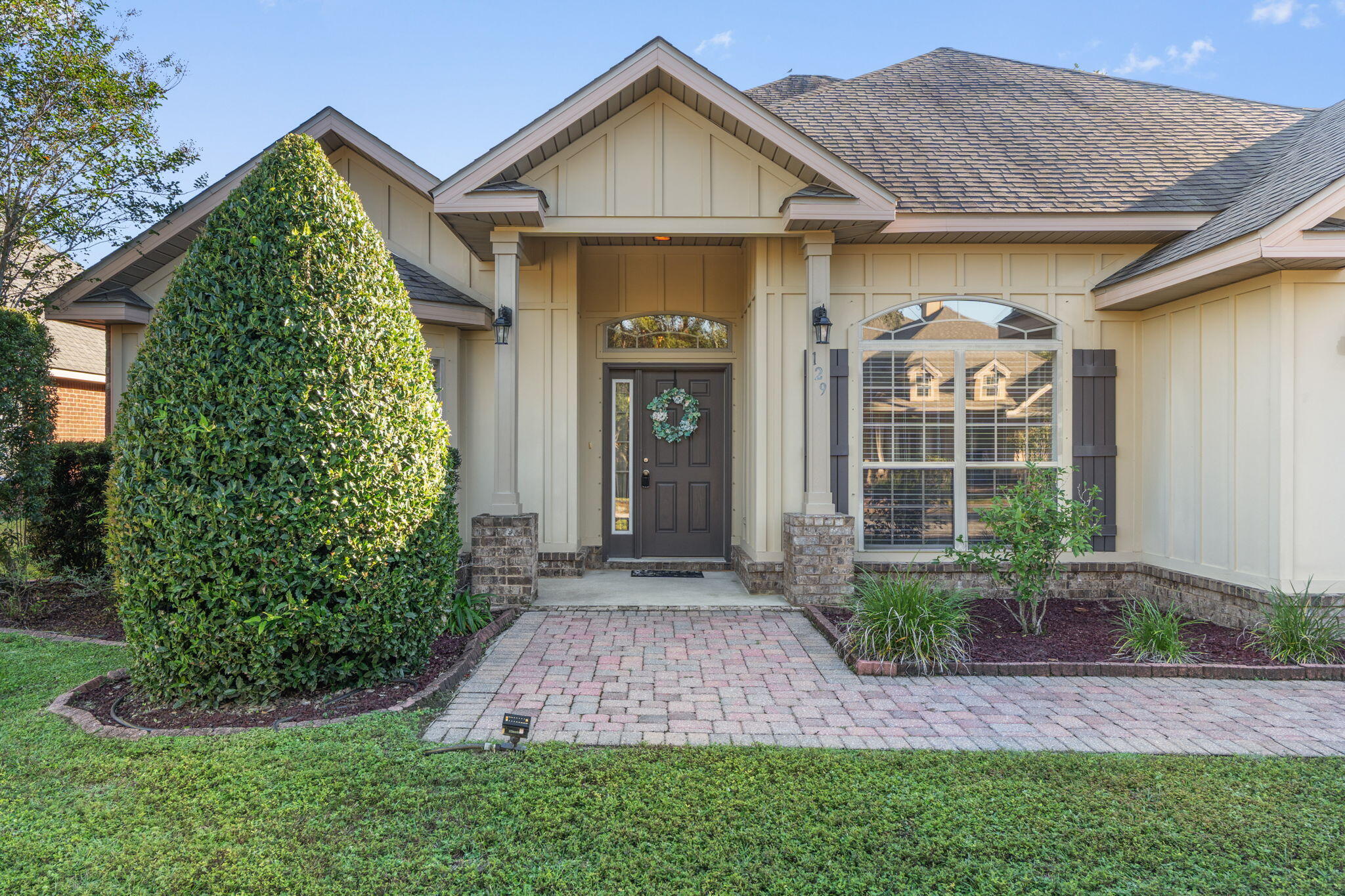 Price Improvement - Motivated Seller! Welcome to Mussett Bayou Estates! This wonderful gated community offers a home designed for both comfort and convenience. The low-maintenance exterior combines brick and Hardie board siding for lasting durability.
Inside, the spacious primary suite features two large closets, the second bedroom also includes a large closet.The kitchen and baths are finished with granite countertops, and the home boasts hardwood floors in the family room, foyer, and office, plus tile in the kitchen, laundry, and baths. Additional highlights include
•Fabric Shield hurricane shutters•An extended backyard fence, doubling usable outdoor space•Office with potential to convert into a 4th bedroom.