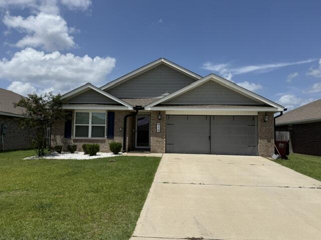 Available 08/07/2026 Avoid the electric deposit because this home features electric subsidy in the rental rate.  Move in ready before school starts, this great home located in Redstone Commons.  The ''Cali'' features 4 bedrooms and 2 bathrooms.  Open concept floor plan invites you down the spacious foyer upon entering.  Neutral colors and natural light encompass the home.  Exterior boasts a covered back porch, 2 car garage. The kitchen features a granite island with ship lap, stainless appliances, granite countertops + tiled backsplash.  Living room can accommodate large sectionals and furniture.  The master suite is located in the back of the home with walk in closets, separate shower, dual vanities and large enough for KING size furniture.   Community pool makes the summer fun easy and maintenance free.  Centrally located in Crestview to bases, beaches, shopping and schools.  No inside smoking or vaping in the home or garage.  Pets allowed with a $400 non-refundable pet fee and owner approval.