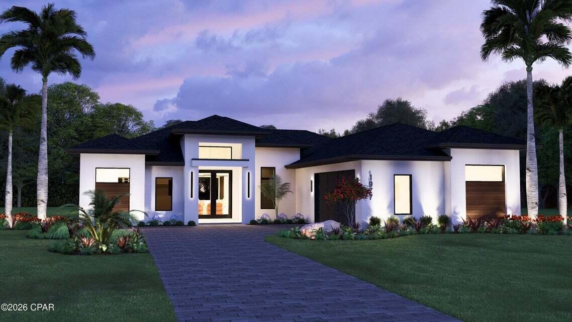 Experience refined coastal living with this to-be-built Antigua II by AR Homes, a thoughtfully designed 3-bedroom, 3-bath residence plus a flex room that blends luxury with everyday functionality. The open-concept great room is filled with natural light and offers seamless sightlines, flowing effortlessly to a private cabana and expansive lanai, creating the perfect setting for year-round entertaining or quiet outdoor relaxation.

The split-bedroom layout provides privacy for both owners and guests, while the primary suite serves as a true retreat, complete with a spa-inspired bath, soaking tub, and a spacious walk-in shower. Every detail has been carefully considered, from the well-appointed living spaces to the ample storage solutions that support an organized lifestyle. A two-car garage adds convenience, completing this exceptional home designed for comfort, elegance, and modern living.

It's a block from the water and in Flood Zone X which means a lender won't require flood insurance.

*-No fill dirt, clearing, additional foundation or lot preparation is included. It's an additional expense. 
Pool/outdoor living and outdoor kitchen are optional, and they're not included in the base price. 

The sale of the lot is a separate transaction. For the buildable lot only please see CPAR MLS listing 782227