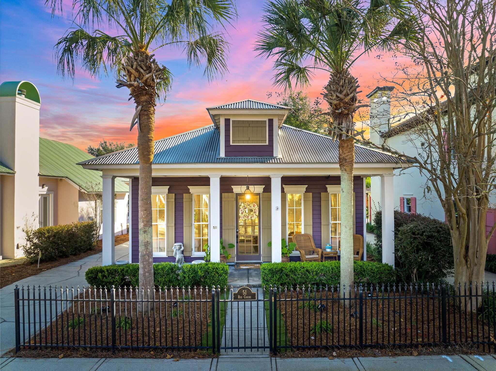 Long-term rental opportunity in Caribe, a distinctive guard-gated Miramar Beach community with private Gulf-front beach access, community pools, tennis/pickleball courts, and a prime location near Destin, Sandestin, dining, shopping, golf, entertainment, and highly rated ''A'' public schools. ''Sea La Vie'' is a furnished, one-level 3BR/2BA beach cottage with an open, family-friendly layout, vaulted ceilings, a gas fireplace, granite countertops, stainless steel appliances, custom cabinetry, and a wet bar. Enjoy a spacious primary suite, covered porch, open patio, fenced yard area, outdoor shower, lush landscaping, privacy, and relaxed coastal living.
