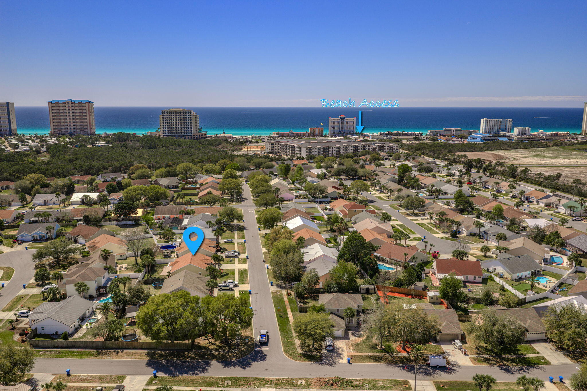 Experience coastal living at its finest in this beautifully maintained 3-bedroom, 2-bath home with a spacious bonus room, located just minutes from the beach. Designed with comfort and style in mind, this home offers an open layout that is perfect for both everyday living and entertaining.

The thoughtfully designed floor plan features generous living spaces, well-appointed bedrooms, and a versatile bonus room that can easily serve as a home office, media room, or guest retreat. The kitchen flows seamlessly into the main living area with gas fireplace, creating an inviting space to gather with family and friends.  The home also boasts a large dining area off the kitchen and laundry room with new washer and dryer.  The home features a new A/C unit, roof, garage door, and fence as well. Step outside and enjoy the relaxed coastal lifestyle with a fully fenced large backyard and patio area with retractable awning and room for a pool.  The beach is just a short walk or golf cart ride away! The community of Summerwood is family friendly with sidewalks and a community pool.  It's conveniently located approx. 1 mile from Pier Park where you can enjoy shopping, dining, and entertainment making this home the perfect blend of location and lifestyle.  Book your showing before it's too late!