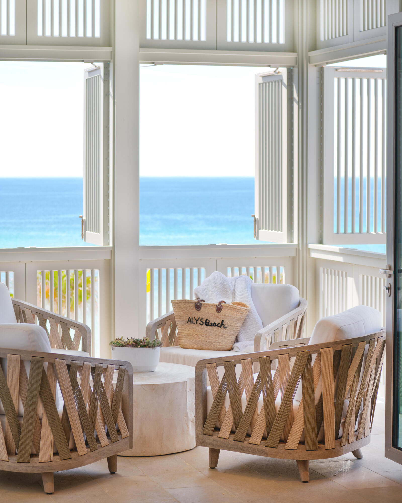 Positioned on the top floor of The Easterly, one of only two gulf-front condominium buildings in Alys Beach, Residence 402 offers unobstructed views of the beach and emerald Gulf waters. Its fourth-floor elevation captures expansive coastal vistas and provides added privacy within this exclusive setting.

Ideally located adjacent to the Beach Club Plaza, the residence is just steps from the private Beach Club, available to Alys Beach property owners and their guests in accordance with community policies. The Beach Club features gulf-front dining, sunset terrace seating, and direct beach access.

Designed by architect Scott Merrill, this three-bedroom plus bunk room residence opens to generous covered porches and balconies that frame the Gulf views and capture coastal breezes. Upgraded finishes and plaster detailing are found throughout, complemented by professionally curated interiors.

A first-floor parking garage provides covered parking along with a private owner storage closet. The building is rental restricted, offering a more private residential environment.

With its gulf-front position, top-floor elevation, and immediate proximity to the Beach Club, Easterly 402 represents a distinctive opportunity within one of the most architecturally significant communities along Scenic Highway 30A.