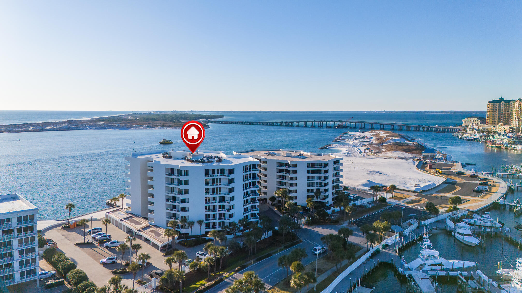 Welcome to coastal living at its finest! This stunning 3-bedroom, 2-bathroom condo at 110 Gulf Shore Dr in the heart of Destin offers 1,869 square feet of beautifully designed space and breathtaking northeastern exposure views. Nestled in an ideal location, this property is perfect for those seeking a blend of comfort, convenience, and relaxation.

An open and airy floor plan welcomes you, boasting a thoughtfully designed kitchen with granite countertops, a refrigerator, dishwasher, electric oven, and electric stove—all perfect for preparing meals with ease and style. The expansive layout flows seamlessly into the living and dining areas, providing the perfect space for entertaining or unwinding after a day of enjoying the local beaches.  Being sold mostly furnished. The three generously sized bedrooms are light-filled retreats, while the two well-appointed bathrooms offer functionality and comfort. Additional highlights include a storage shed in covered parking area, convenient elevator for easy access and shared access to sparkling communal pool, perfect for cooling off on warm Florida days. 

Whether you're looking for a permanent residence, a vacation getaway, or an investment property, this condo offers the flexibility to meet your needs. Enjoy the perfect combination of tranquility and the vibrant lifestyle Destin has to offer - pristine beaches, world-class dining, and entertainment. Don't miss the opportunity to make this coastal gem your very own. Schedule your private showing today!