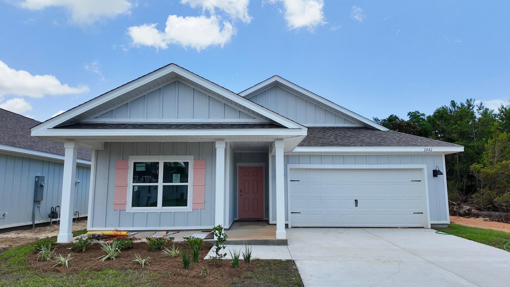 NOW SELLING! Welcome to Captains Cove in Navarre, FL. The stunning Creekside floor plan is a well-designed 1 story model. Bedroom 1 offers a spacious walk-in closet, & adjoining bath has a double vanity, large shower, linen and water closet. Stunning Quartz countertops in kitchen and baths, all stainless-steel appliances, gorgeous EVP wood look flooring & plush carpet in the bedrooms. The Smart Home Connect System includes several Smart Home convenient devices. Upscale home with great curb appeal. Community Pickleball Court is an incredible amenity. Must see! ALL LISTING pictures, colors, features, and size may vary. Square footages are approximate.