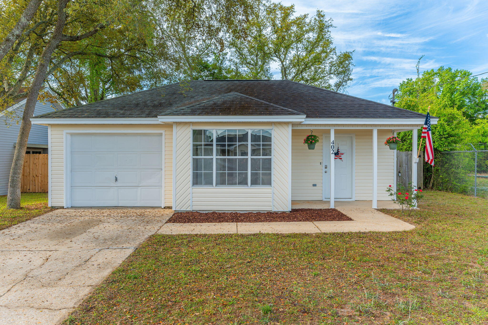 Here is a beautifully updated home that is completely move-in ready and packed with value. Zoned for the highly sought-after Antioch Elementary School, this property is the perfect starter home or a turn-key investment opportunity. Step inside to discover a bright, inviting layout with fresh paint. The updated kitchen and bathrooms feature modern finishes, while major system upgrades--including a 2020 roof, 2020 HVAC, and 2020 water heater--provide peace of mind and long-term reliability. The fully fenced backyard creates the perfect space for pets, entertaining, or relaxing outdoors. Nestled in a quiet corner of Southway Estates, this home offers both privacy and convenience with easy access to Antioch Road, ideal for anyone working at 7th SFG, Duke Field, or Eglin AFB. Whether you're a first-time homebuyer, investor, or looking to settle into a growing community, this home presents an excellent opportunity in a desirable Crestview location.