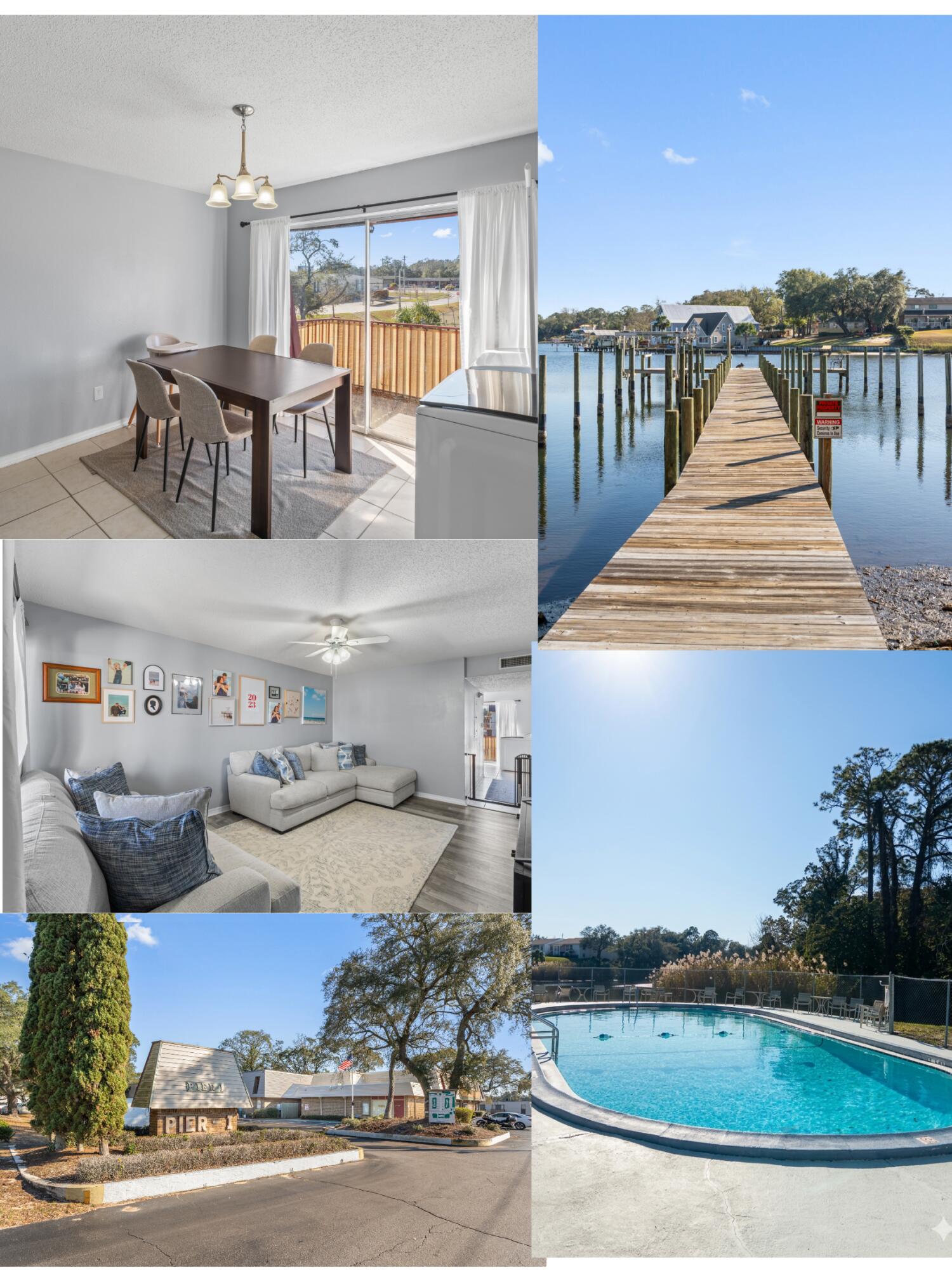 Live the Florida Dream with a 3.6% Interest Rate with assumable mortgage. Imagine waking up, grabbing your paddle board, and heading straight out to Cinco Bayou from your private community dock. This rare, 3-bed/2-bath condo makes the Florida lifestyle your everyday reality. Perfectly positioned for convenience, you are only minutes from Eglin AFB and just a short drive to vibrant downtown dining, shopping, and entertainment.
Step inside to find a move-in-ready space featuring durable LVP flooring and convenient in-unit laundry. The ingenious layout includes a third bedroom with its own private entrance, offering incredible privacy for guests or an excellent setup for a long-term roommate to help pay your mortgage. Enjoy the amenities: a sparkling bayfront pool, tennis courts, a grilling courtyard, and dedicated on-site storage. Units with this kind of space, water access, proximity to the base, and phenomenal financing terms are rare. Grab your piece of paradise before it's gone!