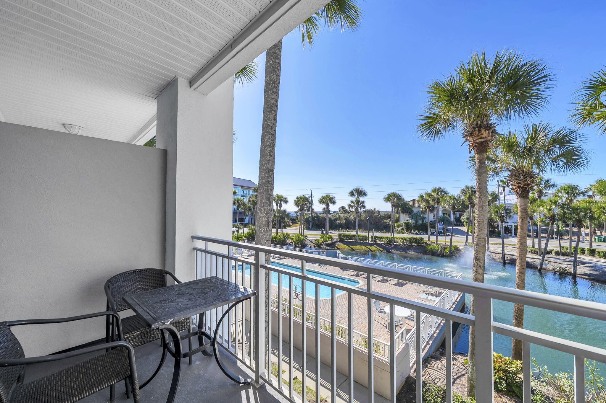 Congratulations - you have found the lowest priced unit in Gulf Place Cabanas! New water heater, dishwasher and microwave in 2025, fully furnished, open floorplan, one King bedroom plus alcove bunks with barn door for privacy, tile floors throughout (no carpet), stainless appliances, and granite countertops. Relax on the balcony of this 2nd floor unit overlooking the pond and pool, enjoy the swaying palms and a peek of the Gulf. Experience for yourself why Gulf Place is such a popular vacation destination - 2 private beach accesses with chair rentals available, 3 heated pools, hot tub, pickleball, tennis, shuffleboard, corn hole, green space amphitheater, dining (Shunk Gulley, Perfect Pig, Pizza by the Sea, Shelby's, Growler Garage, Pecan Jack's Ice Cream), and shopping. Call for details!