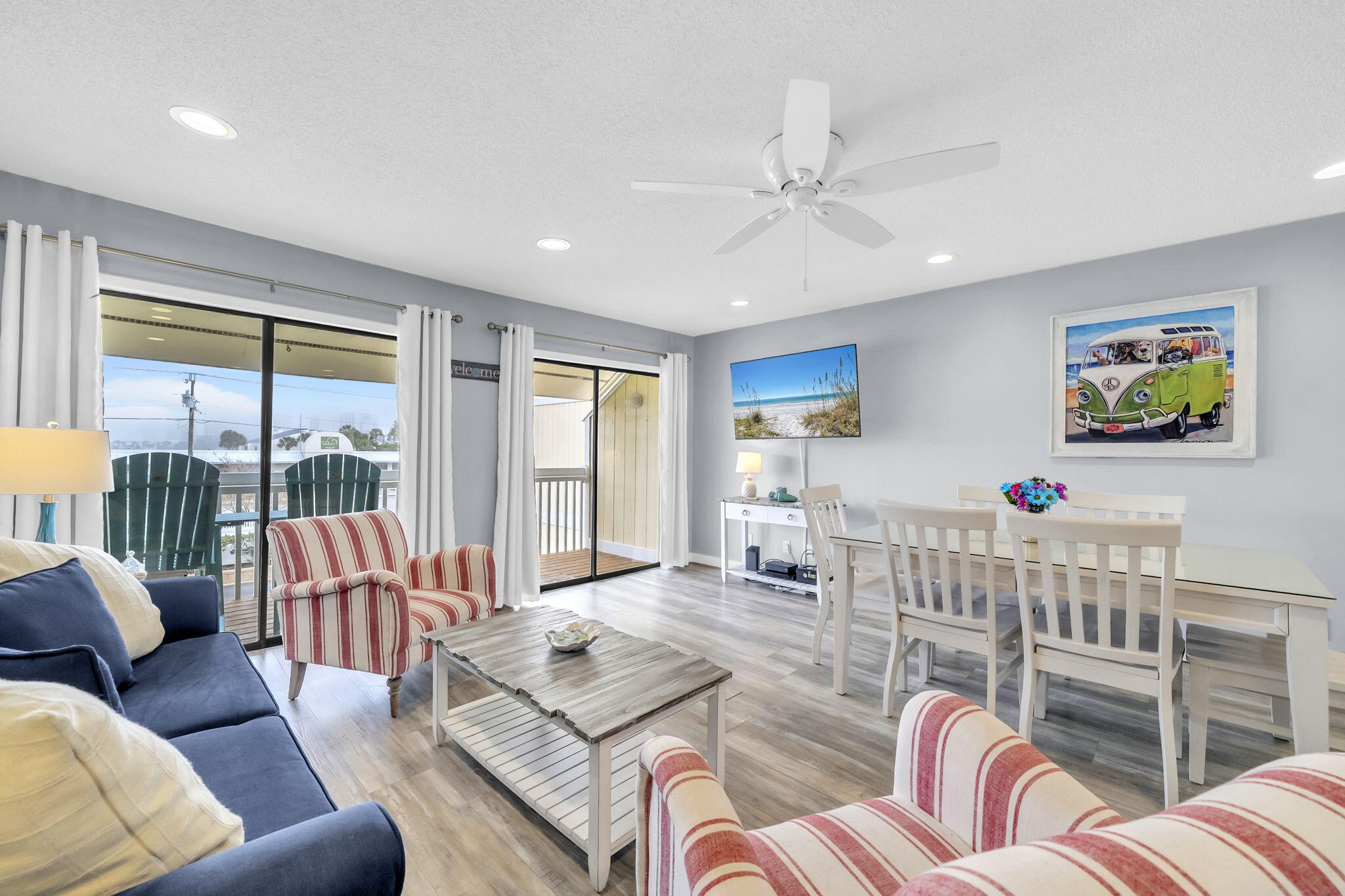 Sandpiper Cove 3202 is a beautifully updated 2-bedroom, 2-bath condo in the beach community of Sandpiper Cove Resort in Destin, Florida. This second-floor condo features a bright and modern, beach-inspired interior/furnishing with new LVP flooring throughout making this a turnkey opportunity for buyers seeking a vacation home, investment property, or full-time residence.

The modern kitchen features granite countertops, brand-new refrigerator, new dishwasher, and updated appliances, making it ideal for entertaining. Both bedrooms are spacious and feature new hurricane-rated windows for added comfort, energy efficiency, and peace of mind. Additional recent upgrades include a 3-year-old HVAC system and a 2-year-old hot water heater, ensuring long-term reliability and lower maintenance costs.

Sandpiper Cove provides access to a long list of community amenities. Enjoy a game of golf on our Par 3 pitch and putt golf course or enjoy a game of pickle ball on one of the 8 courts. Dive into one of the five swimming pools, unwind in the hot tubs, explore the marina, or dine at the either of the two onsite restaurants.