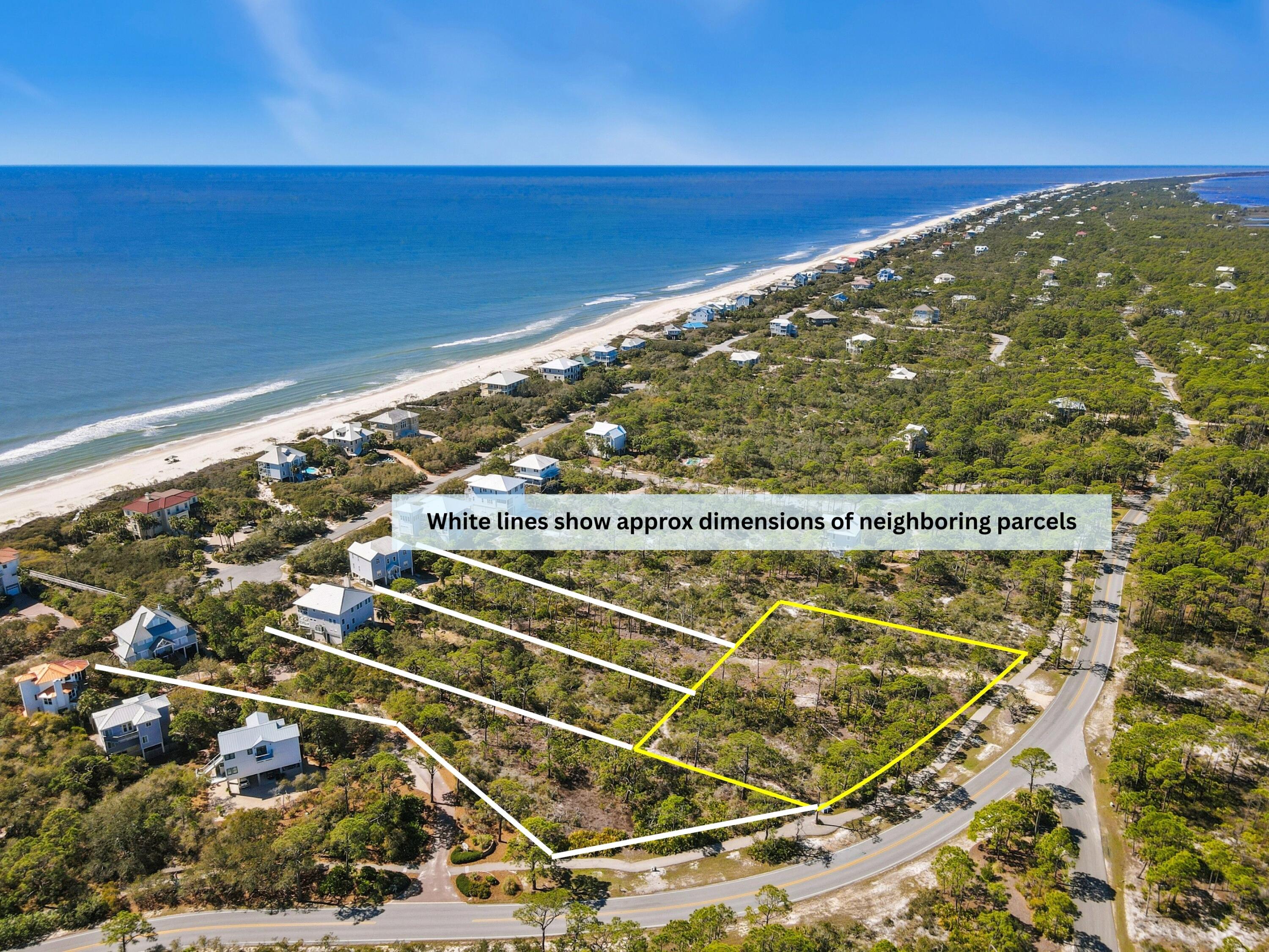 2ND TIER LOT!! Incredible opportunity to build your Island Dream Home in St. George Plantation. Nestled within the exclusive, gated community of St. George Plantation on beautiful St. George Island, this spacious 2nd tier 1.07-acre homesite offers the perfect combination of privacy, natural beauty & island living. Partially cleared and ready for your vision, the lot is ideally positioned next to one of the Plantation's beach access trails, providing quick and easy access to the Gulf of Mexico's pristine sands. Enjoy beautiful views of Nick's Hole & the Apalachicola National Estuarine Research Reserve (ANERR), a 40+ acre protected preserve directly across from the property, offering a serene backdrop and ensuring lasting tranquility.  Nick's Hole also features a kayak/canoe launch, hiking trails & wildlife viewing.