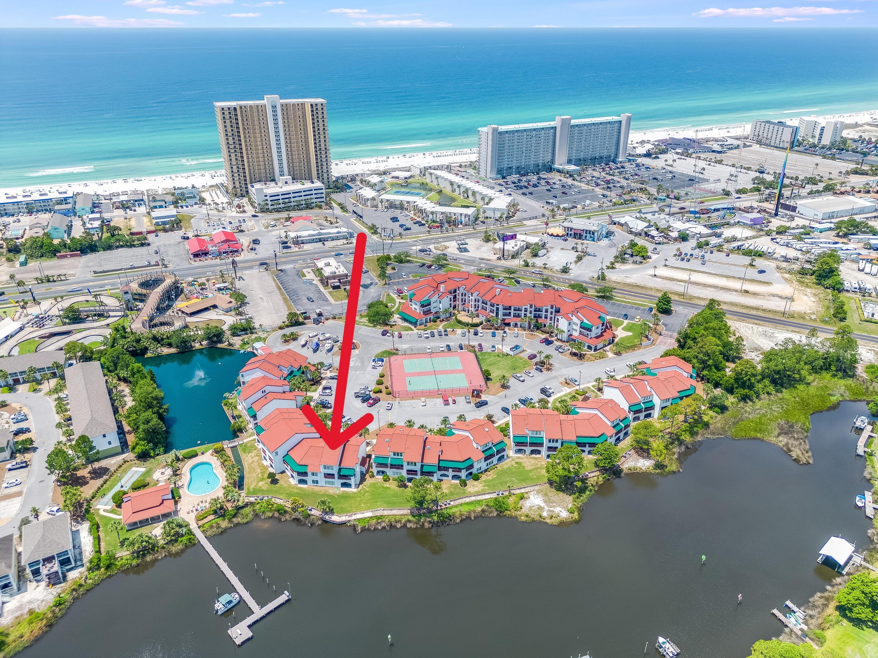 Investor Alert - Turnkey Airbnb with Immediate Cash Flow

Exceptional opportunity in Panama City Beach--legal short-term rental with a 6.4% cap rate and projected income of $51,768. Sold fully furnished with future bookings in place. 

This 2-story condo in the gated Villas of St. Thomas Square offers a boat dock, a  2 block walk to the beach and water views overlooking St. Andrews Bay.

Features include private balcony, modern kitchen with washer/dryer, smart thermostat, smart TVs, fresh paint, and updated fixtures. Community amenities: pool, tennis, clubhouse, sauna, BBQ. Low HOA + unincorporated Bay County = favorable STR taxes.

Seller offering 3 months of complimentary management.  Largest + best decor + best situated unit in complex! Walkable to beaches, dining, and entertainment