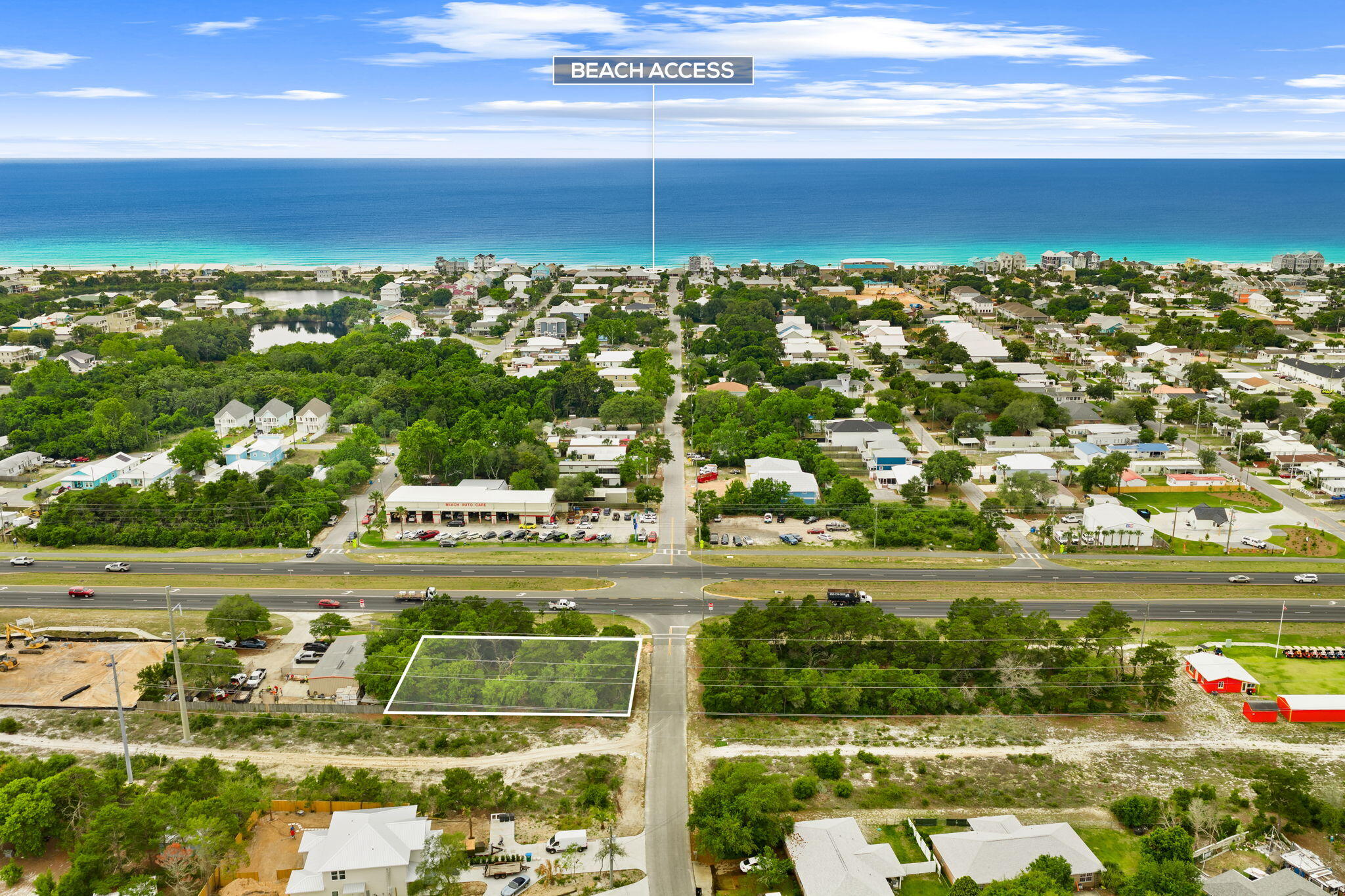 Positioned directly on Panama City Beach Parkway (Hwy 98), this 0.33-acre commercial parcel offers one of the few remaining opportunities for true highway-frontage development on the booming west end of Panama City Beach. Zoned C-2 Commercial, the property supports a wide range of retail, service, office, and commercial uses, making it ideal for an owner-operator or investor seeking maximum visibility and traffic exposure.

The lot sits within the Laguna Beach Estates area and features paved road access, no HOA, and a clean, unimproved footprint ready for immediate planning and build-out. With thousands of daily commuters and tourist traffic flowing between 30A, Pier Park, and the west PCB corridor, this site delivers exceptional frontage and brand exposure along one of the region's most active commercial arteries.