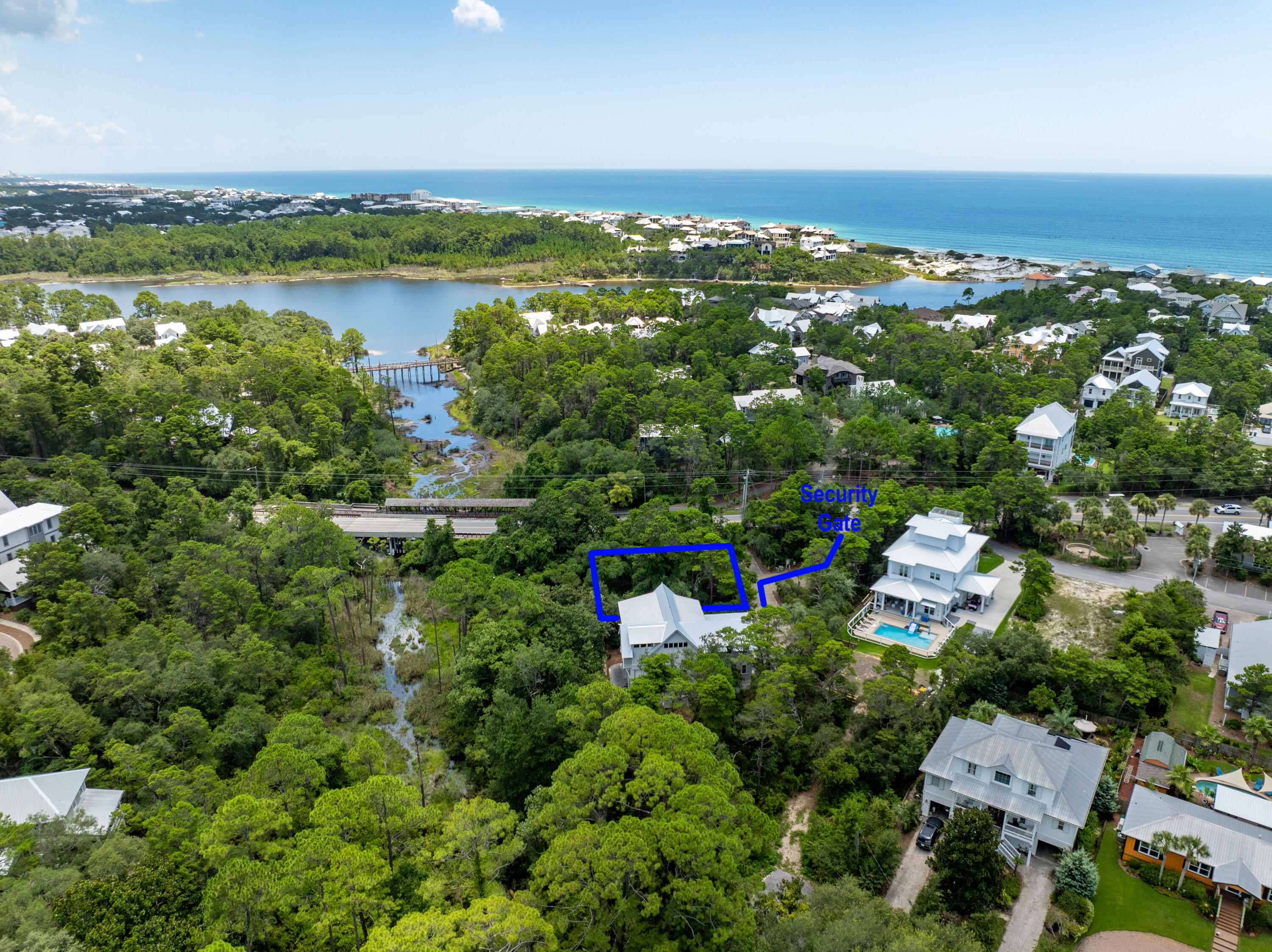 Gated, Private, one of the Jewels of Florida Emerald Coast and 1 of ONLY of 2 Homesites remaining in DRAPER LAKE NORTH. Draper Lake boasts a unique natural environment. Thistle Lane offers an Upscale, elegant home and is apart of the treasured 40 acre community with amenities carefully curated to take in the natural beauty of the lake, Gulf and wooded areas. Thoughtfully designed by the planners for the towns of Rosemary, Seaside, Alys with continuous Pedestrian trails  through out the property, boat houses, access to the coastal dune lake and the Gulf  of America, 48 foot observation tower ,two communities swimming pools, 45' observation tower, outdoor fireplace, Private beach Cabanas. You haven't lived until you have owned apart of DRAPER  COASTAL VILLAGE , along  the FLORIDA PANHANDLE.