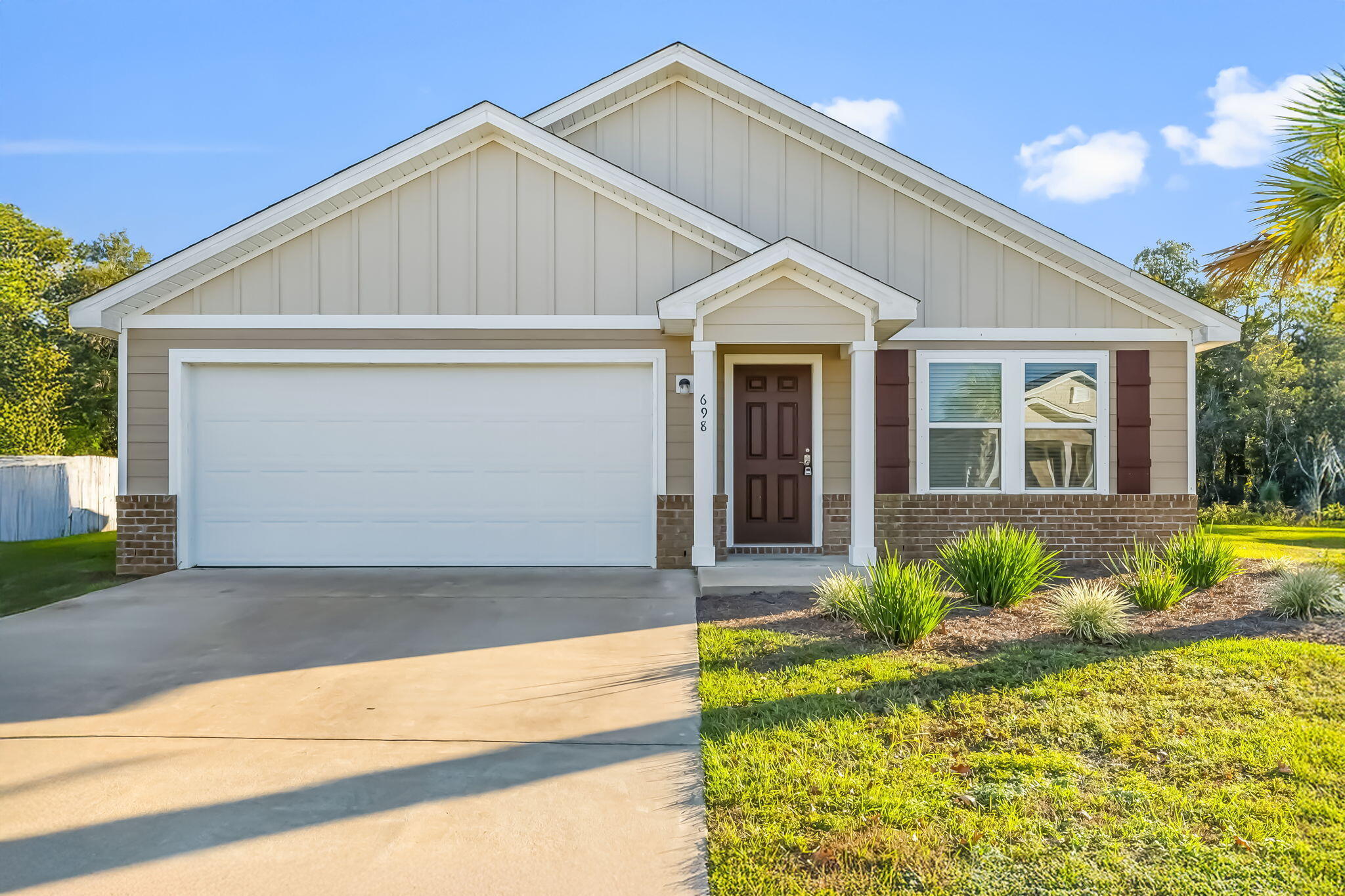 Welcome home to this beautiful single-story residence in the desirable Cross Creek neighborhood of Freeport. Offering 1,607 square feet of thoughtfully designed living space, This home features 4 bedrooms, 2 bathrooms, and a 2-car garage. Inside, you will find granite countertops, a full appliance package including stove, refrigerator, microwave, and dishwasher, plus valuable after-construction upgrades such as luxury vinyl plank flooring throughout and custom window treatments. The back patio and spacious backyard back up to a peaceful wooded area, providing privacy and a relaxing outdoor setting.
Cross Creek is known for its quiet, friendly atmosphere while still being conveniently located near Freeport's excellent schools, town center, churches, shopping, and more.