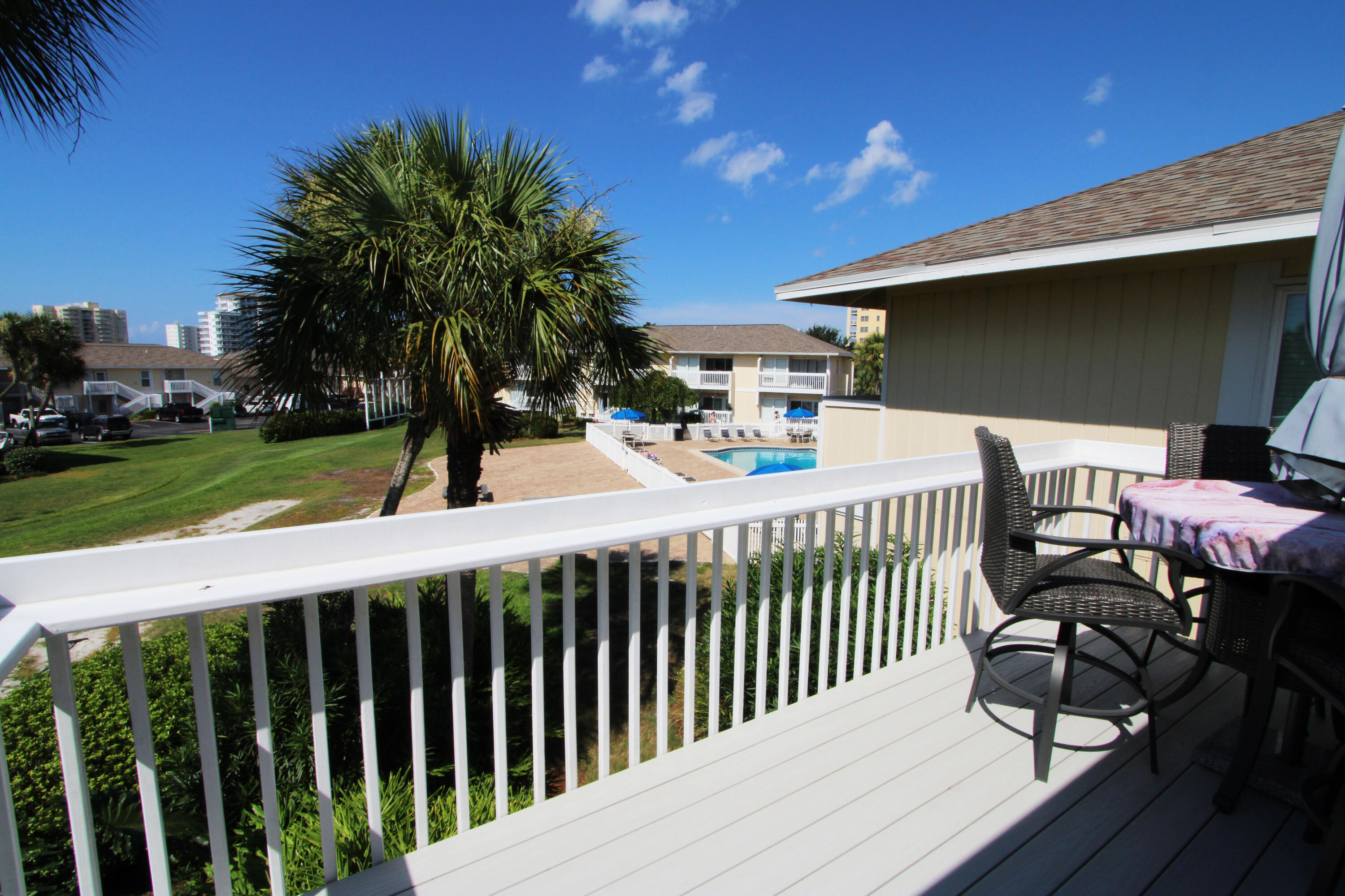 Updated and move-in ready, this beautifully renovated second-floor condominium at Sandpiper Cove offers a rare combination of expanded living space, resort-caliber views, and low-maintenance coastal living. Perched above the community's ninth green and sparkling pool, Unit 2006 is a turnkey opportunity in one of Destin's most amenity-rich gated communities.
Recent Unit Upgrades
• Expanded living area now totaling 650 square feet
• New triple-panel patio sliding door and impact windows flood the unit with natural light
• Extended 10' x 16' composite rear deck -- the perfect spot for morning coffee or evening cocktails while overlooking the ninth hole and swimming pool
• New A/C system installed in 2025
• Interior upgrades throughout, delivering a bright, modern feel
Whether you're relaxing indoors or taking in the view from the new deck, this unit blends comfortable, updated interiors with an unbeatable outlook over the community's golf course and pool. Sandpiper Cove Community Amenities
Sandpiper Cove is a gated, 43-acre resort community set between the Gulf of Mexico and Destin Harbor, offering an exceptional roster of on-site amenities:
" 1,100+ feet of private beach frontage with seasonal beach bar & grill and beach service
" Five swimming pools, including two heated pools, plus three hot tubs
" Par-3, nine-hole golf course on the grounds
" Eight pickleball courts and three tennis courts
" On-site restaurant (Louisiana Lagniappe)
" Marina with boat slips, boat launch, and direct Destin Harbor access
" Event and conference center for weddings and special occasions
" BBQ grills, picnic areas, and horseshoe pits
" Pet-friendly grounds
" On-site property management with 24-hour emergency maintenance
" Gated entry for added privacy and security
Located in the heart of Destin, steps from the sugar-white sands of the Emerald Coast and surrounded by the area's best dining, shopping, and fishing, Sandpiper Cove #2006 is ready for its next owner. Schedule your private showing today.