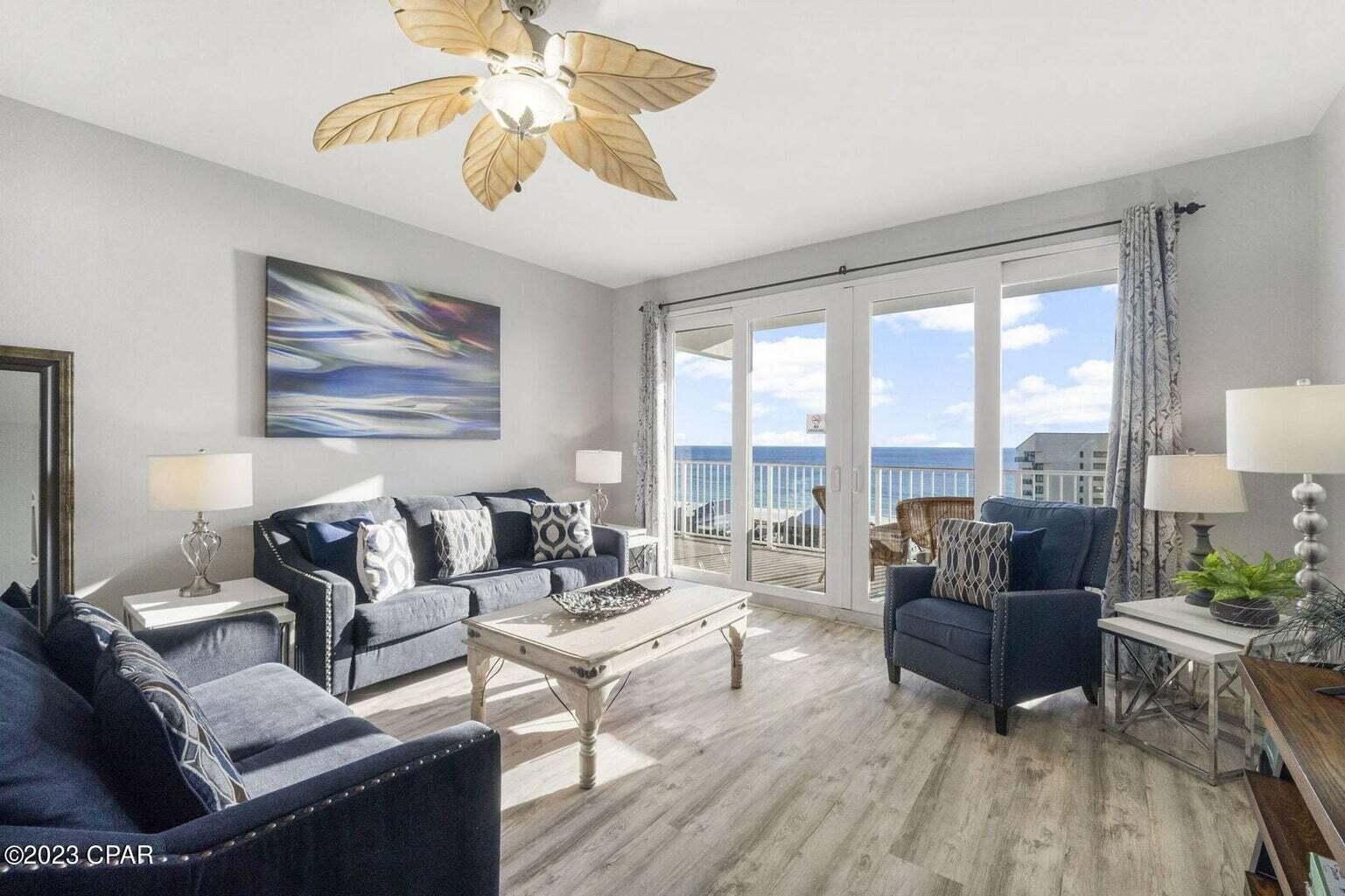 GULF VIEWS, STRONG RENTAL POTENTIAL & FLEXIBLE SELLER FINANCING! This 10th-floor condo delivers the Panama City Beach lifestyle buyers and investors are looking for, with direct access to sugar-white sand beaches, emerald Gulf waters, and endless entertainment just steps away. Whether you're searching for a personal getaway or a high-performing vacation rental, this unit offers an ideal opportunity.

Inside, the open-concept living space is filled with natural light and flows to a private balcony overlooking the Gulf, perfect for morning coffee or relaxing after a day on the beach. The layout is designed to maximize occupancy with a spacious bedroom and additional bunk space, making it highly appealing for short-term rentals.

Located in a resort-style community, owners and guests enjoy multiple pools, beach access, a fitness center, and on-site dining, all contributing to strong rental demand. Positioned along one of the most desirable stretches of Panama City Beach, you are just minutes from popular attractions, waterfront dining, shopping, fishing charters, and family-friendly entertainment.

This is a turnkey opportunity for investors seeking income potential in a high-demand beach market or buyers wanting a vacation home that can help offset costs through rentals. Seller financing available at 5% interest with a 3 to 4 year balloon, amortized over 30 years, with 20% down, adding flexibility to an already strong investment opportunity.