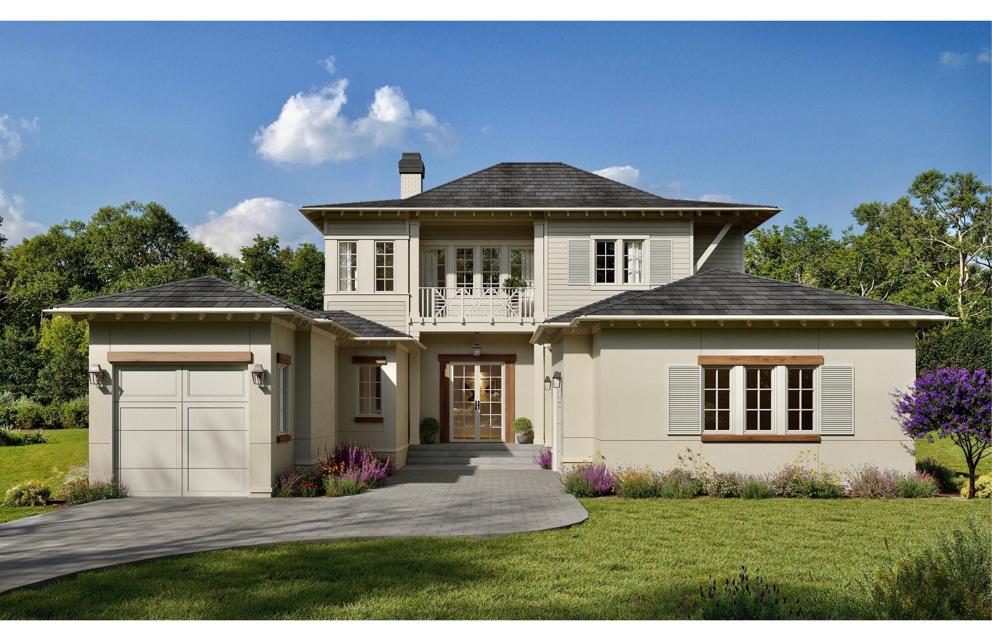 August 2026! Located less than a mile from the beach, this spectacular new construction home showcases exceptional craftsmanship, sophisticated design and modern coastal luxury. Tradewinds, Regatta Bay's newest community, features just 54 homesites inspired by elegant West Indies and Dutch-Caribbean architecture. Perfectly positioned on a premium lake and golf course lot, this stunning home offers over 4,000 square feet of heated and cooled living space, featuring five bedrooms, five full baths and two half baths. Designed to embrace seamless indoor-outdoor living, the residence surrounds a private backyard retreat complete with an Alys Beach-inspired pool, hot tub, outdoor fireplace and summer kitchen--creating the ultimate setting for entertaining and relaxation. Inside, the open-concept floor plan is both elegant and inviting. The spacious living area is highlighted by a custom fireplace and flows effortlessly into the gourmet kitchen, which features quartzite countertops, an oversized island, premium appliances and an expansive butler's pantry. The first-floor primary suite serves as a private sanctuary with tranquil lake and golf course views and direct access to the outdoor living spaces. Its luxurious spa-inspired bath includes dual vanities, designer lighting, a custom-tiled walk-in shower, a freestanding soaking tub and a generously sized custom walk-in closet. The main level also includes a powder bath for guests, wet bar and a guest suite with an ensuite bath. Upstairs, a spacious bonus room with an additional wet bar provides the perfect gathering space, while three additional guest suites each feature private baths. A versatile flex room offers additional storage or multipurpose space and an expansive covered balcony provides the ideal place to enjoy evening sunsets and coastal breezes. Built by Legendary Home Builders, this exceptional residence incorporates premium materials and luxury finishes throughout, including impact-rated windows and doors, insulated impact-rated garage doors, interior wall insulation for energy efficiency, soundproofing insulation between floors, stainless steel hardware, custom wood closet shelving, Kohler plumbing fixtures, custom solid wood cabinetry with soft-close features, surround sound, smart home technology, LED lighting, and much more. Combining timeless architecture, thoughtful design, and an unparalleled location just moments from the beach, this extraordinary home offers the very best of luxury coastal living.