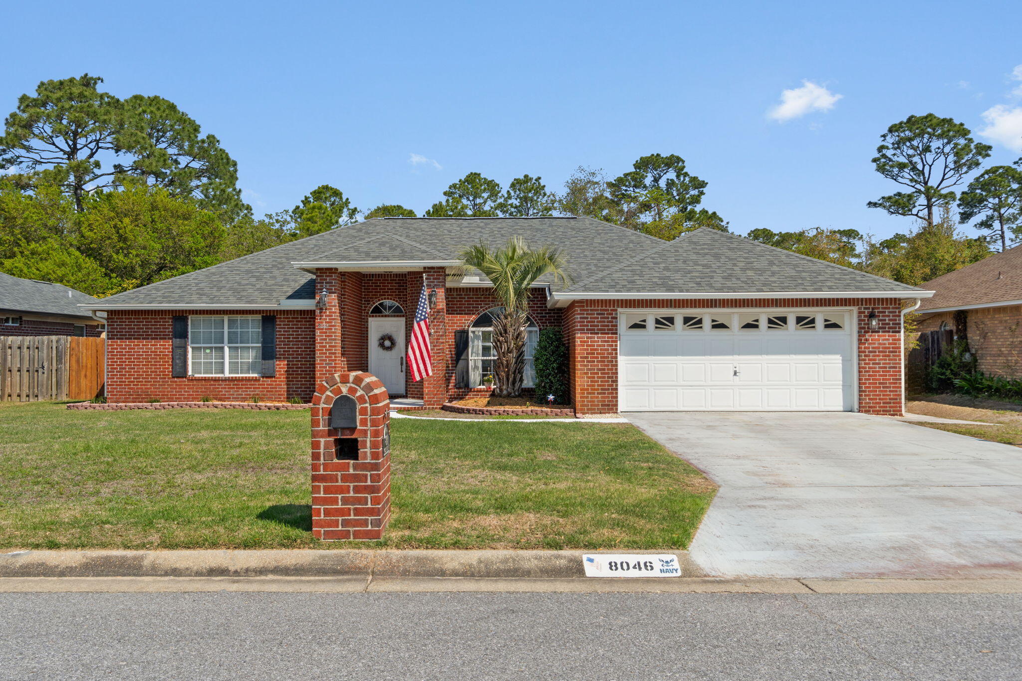 Located in the established Crown Pointe community, this all-brick home offers a comfortable layout, inviting living spaces, and a backyard setup that truly stands out.
As you step inside, you're welcomed by vaulted ceilings, natural light, and a comfortable main living area centered around a gas fireplace. Just off the entry, a dedicated dining space with a large arched window creates a bright setting for everyday meals or gatherings.
The kitchen sits at the heart of the home with ample cabinetry, updated painted cabinets, and a functional layout that connects easily to both the living area and breakfast nook.
The split floor plan provides privacy for the primary suite, complete with trey ceilings and an ensuite bath featuring double vanities, a garden tub, separate shower, and generous closet space. Three additional bedrooms and a full bath are located on the opposite side.
Toward the back of the home, a light-filled Florida room offers a versatile bonus space, ideal for a second living area, office, or playroom, before leading out to the screened-in porch and fully fenced backyard.
The backyard is set up for both relaxing and entertaining, with a beautifully built pergola, room to spread out, and recent landscaping enhancements.
Additional updates include painted kitchen cabinets, exterior pressure washing, decorative molding in select bedrooms, and an epoxy-coated garage floor.
Conveniently located with easy access to NAS Pensacola, downtown Pensacola, shopping, and dining.