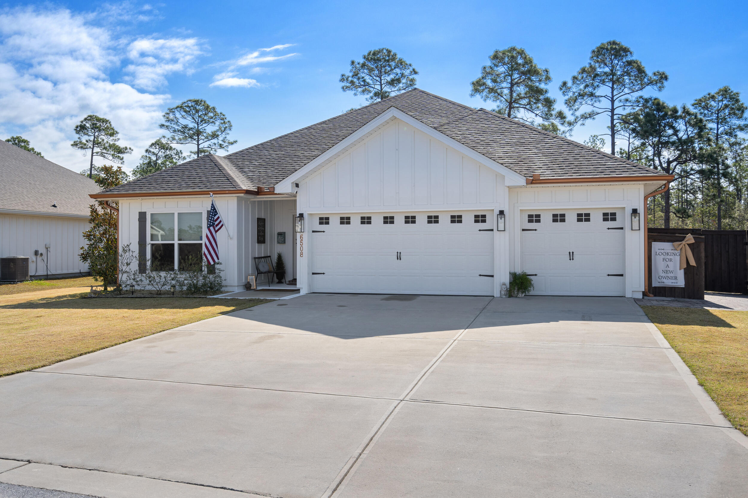 Situated on a premium lot backing to peaceful woodlands in Forest Bay Estates, this fully updated 4 bedroom 3 bathroom home offers tasteful upgrades and stunning landscaping that truly set it apart. This is not your typical home in the neighborhood. It boasts character, thoughtful design, and a true one of a kind presence inside and out.

The heart of the home is the expanded kitchen featuring a built in breakfast nook and seamless flow into the living area. A custom electric fireplace with mantle anchors the space, creating a warm and inviting focal point. Quality craftsmanship is evident throughout with fully trimmed windows, upgraded hardware, beautiful light fixtures, durable laminate flooring, and intentional paint selections that give each room its own personality. Functional improvements include enhanced laundry and closet storage designed for everyday living. Custom blinds, accent lighting, and carefully selected finishes add comfort and style throughout the home.

Step outside to your private retreat. The backyard showcases a heated in ground pool surrounded by an expansive paver patio perfect for year round enjoyment. Zoned irrigation on well water, a french drain system, retractable patio awnings, and a comprehensive exterior lighting package add both beauty and function. A storage shed with garden beds and meticulously designed front and back landscaping complete the outdoor space.

Forest Bay Estates also offers a beautiful community pool with an entertaining area, perfect for gathering with friends and neighbors. This home is conveniently located near boat ramps and just a short drive to the sugar white beaches of the Emerald Coast.

This home has been completely updated and thoughtfully enhanced from top to bottom. A rare opportunity to own a beautifully upgraded property that blends elegant interior living with an exceptional outdoor oasis in a prime location.