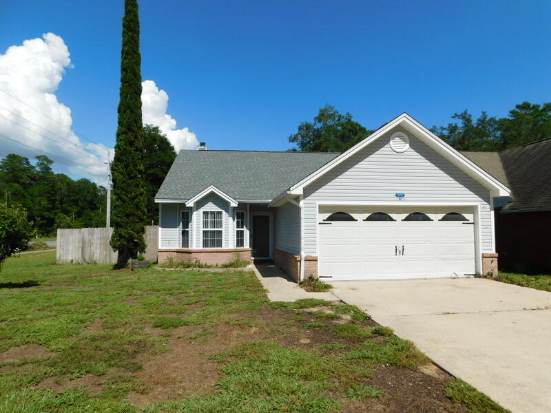 Renovated single family home in a great location & walking distance to Bluewater elementary, only minutes to Eglin AFB, EOD school, Site C-6 and much more. Take the by pass to Destin Beaches in 6 miles, the grocery store,& churches are less than 1 mile.  The State Park is across the street with miles of walking trails to enjoy. All tiled floors, fresh paint T/O, privacy fenced yard(2024),  New roof, and water heater (2018) and 2014 HVAC, Beautiful Gas fireplace and Stainless steel kitchen appliances. New gas range(2025)Dishwasher (2024). All fixtures, handles and renovations  are less than 5 years old. It is a split bedroom floor plan. This home comes with a very nice community pool ( paid for in HOA fees) . The corner lot also would allow for a side load back yard for a Boat, RV etc. The fence is 2 years old and a drive through gate could be installed. This Home is under an active termite bond and in great condition and ready for a quick closing and immediate occupancy.