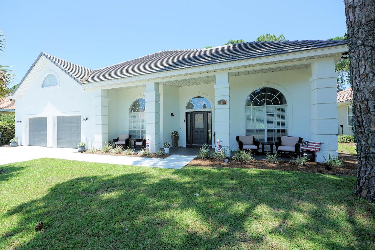 This home fully renovated home is comes FULLY furnished and ready to entertain guests. This beautiful house is located on a cul-de-sac street and features 12-foot ceilings, a bonus room in garage with A/C, multiple living areas, large dining room, plenty of storage & outdoor entertainment, and immediate views of the 4th Fairway of the Emerald Bay golf course. Located 1 mile from the Destin Commons and a plethora of dining, shopping and entertainment options, not too mention the sugar white sand beaches. Emerald Bay is a premier private golf neighborhood with controlled acces. Rent includes lawn care and pool service.