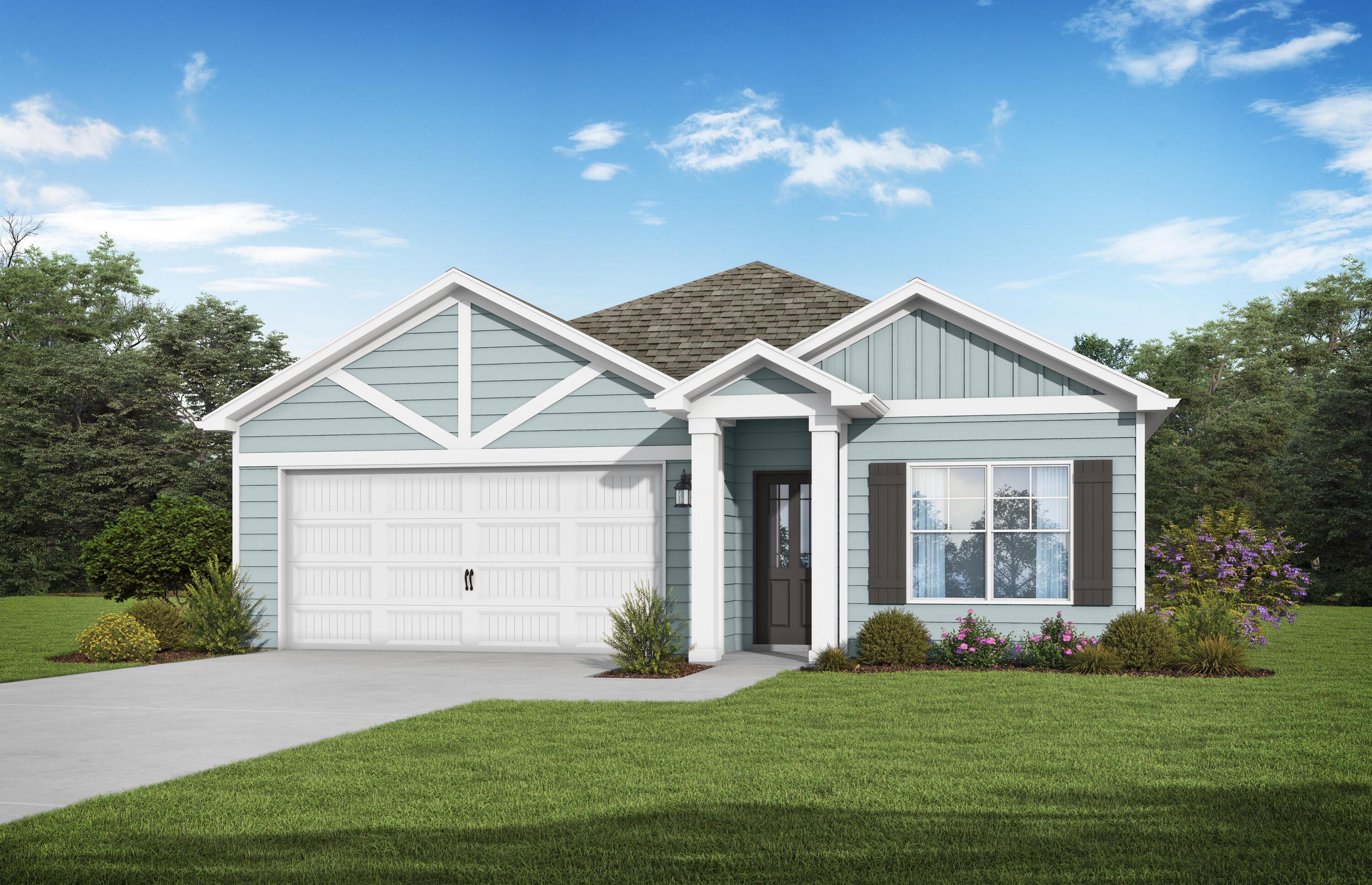 The Josephina II. A home made for LIFE. The kitchen is ideally located between the family and dining room, allowing everyone to feel connected in the social hub of the home. Bring the conversation outside onto the covered back patio as you sip sweet tea. Your secluded primary retreat features a trey ceiling, large closet, dual vanity, and separate shower & soaking tub. The 3 bedrooms on the other side of the house each have trey ceilings, 2 with walk-in closets, and there are 2 more full bathrooms to accommodate everyone in the home. Quartz counters throughout! Visuals feature a similar home for inspiration. Pricing is the base starting point; final price varies based on upgrades and features selected.