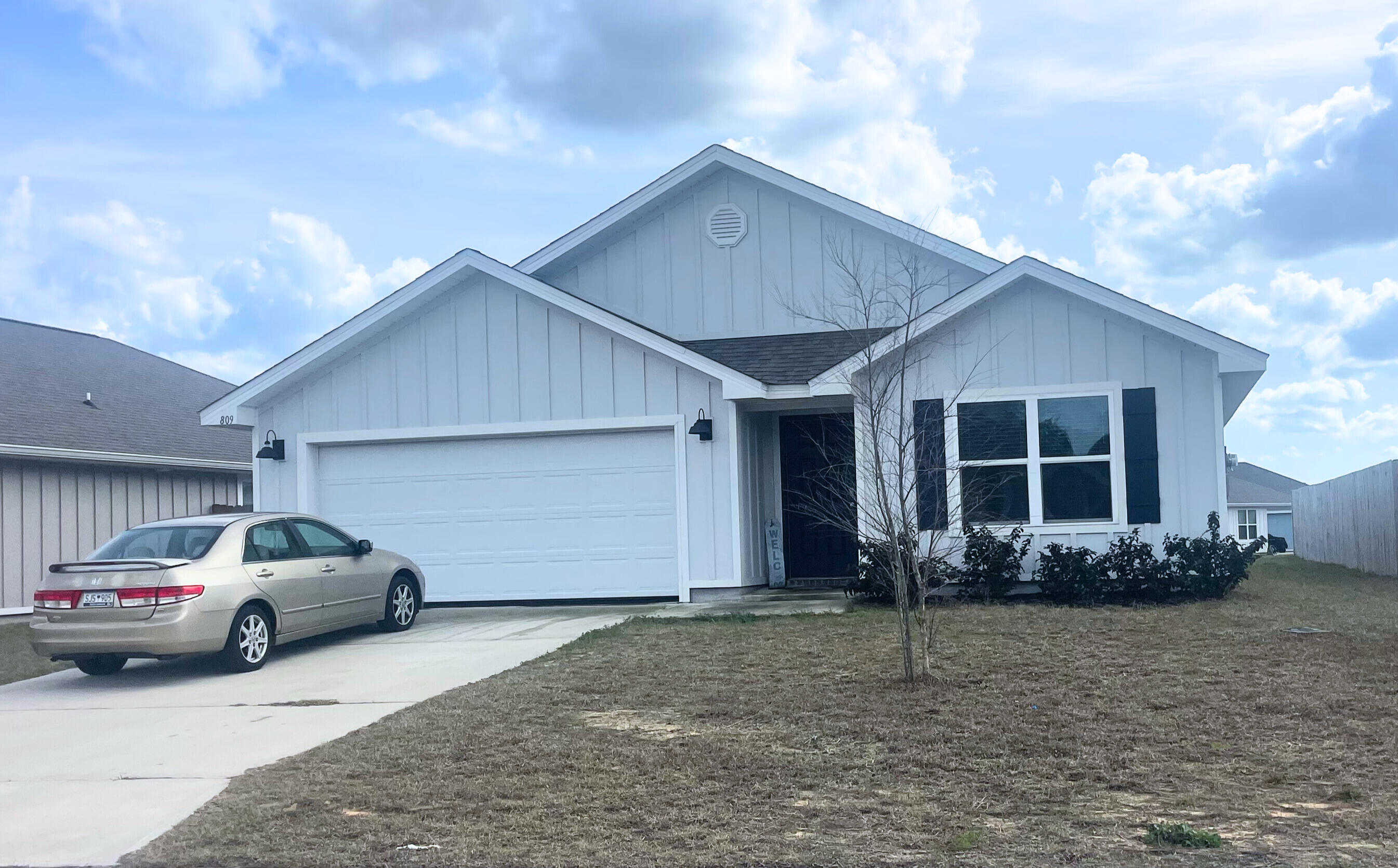 Welcome to 809 Otto Way in Crestview, FL — where newer construction meets easy Florida living in the ever-popular Cali floorplan (built in 2023 and still feeling brand new!). This thoughtfully designed 4-bedroom, 2-bath home offers that open-concept layout everyone loves — with a spacious kitchen that flows seamlessly into the dining and living areas, making it perfect for entertaining, game nights, or keeping an eye on everything while dinner's on the stove. The kitchen features a large island that doubles as command central for homework, charcuterie spreads, or morning coffee chats. The private owner's suite is tucked away for a little peace and quiet, complete with a generous walk-in closet and en-suite bath designed for unwinding after a long day. Open Designs for relaxed living & entertaining. 4 beds, 2 baths, covered patio, 2 car garage. Well-designed kitchen features stainless appliances, gorgeous granite, smooth-top range, built in microwave, quiet dishwasher, pantry, island bar & dining area. Striking wood-look flooring & PLUSH carpet in the bedrooms. Bedroom 1 & adjoining bath offers a lg. walk-in closet + extra storage. Double granite vanity sinks & lg. shower.  The 'Smart Home Connect' System has a variety of convenient Smart Hm. Devices. 'SHARP' curb appeal. Easy drive to the airport, military base, beaches at Ft. Walton, Destin & minutes from the popular 'Blackstone Golf Course.Listing agent has resourced lot information from the County Property Appraiser's website. 

The listing agents have acquired the MLS information from multiple sources and no warranty or guarantee is offered for any of the information provided.  The buyer and/or buyer's agent should verify all details related to this property prior to purchase.