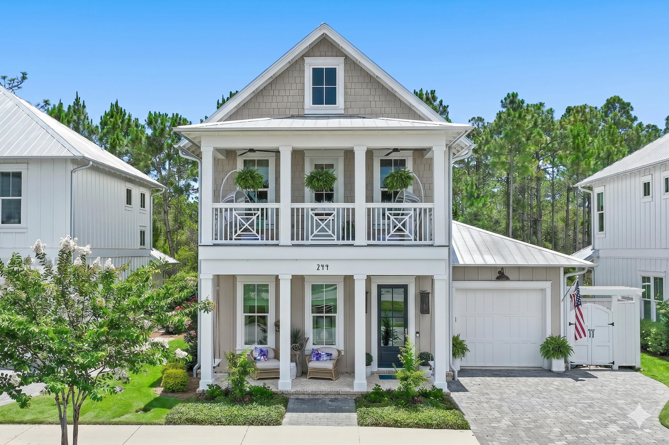 One of the most private homes in Cottage Grove is now offered at a compelling value position. Backing directly to protected forest and offering over 2,500 square feet of thoughtfully designed living space, 244 White Cottage Road represents a rare opportunity to own a newer, fully furnished home in one of 30A's most stable non-short-term rental communities. Beyond the gates of Cottage Grove, ownership here is defined by quiet quality, neighborhood consistency, and long-term appeal rather than the constant turnover found in rental communities. This particular homesite stands out for its unique setting, backing to preserved land that creates a peaceful natural backdrop and a sense of space rarely found this close to the heart of Santa Rosa Beach.