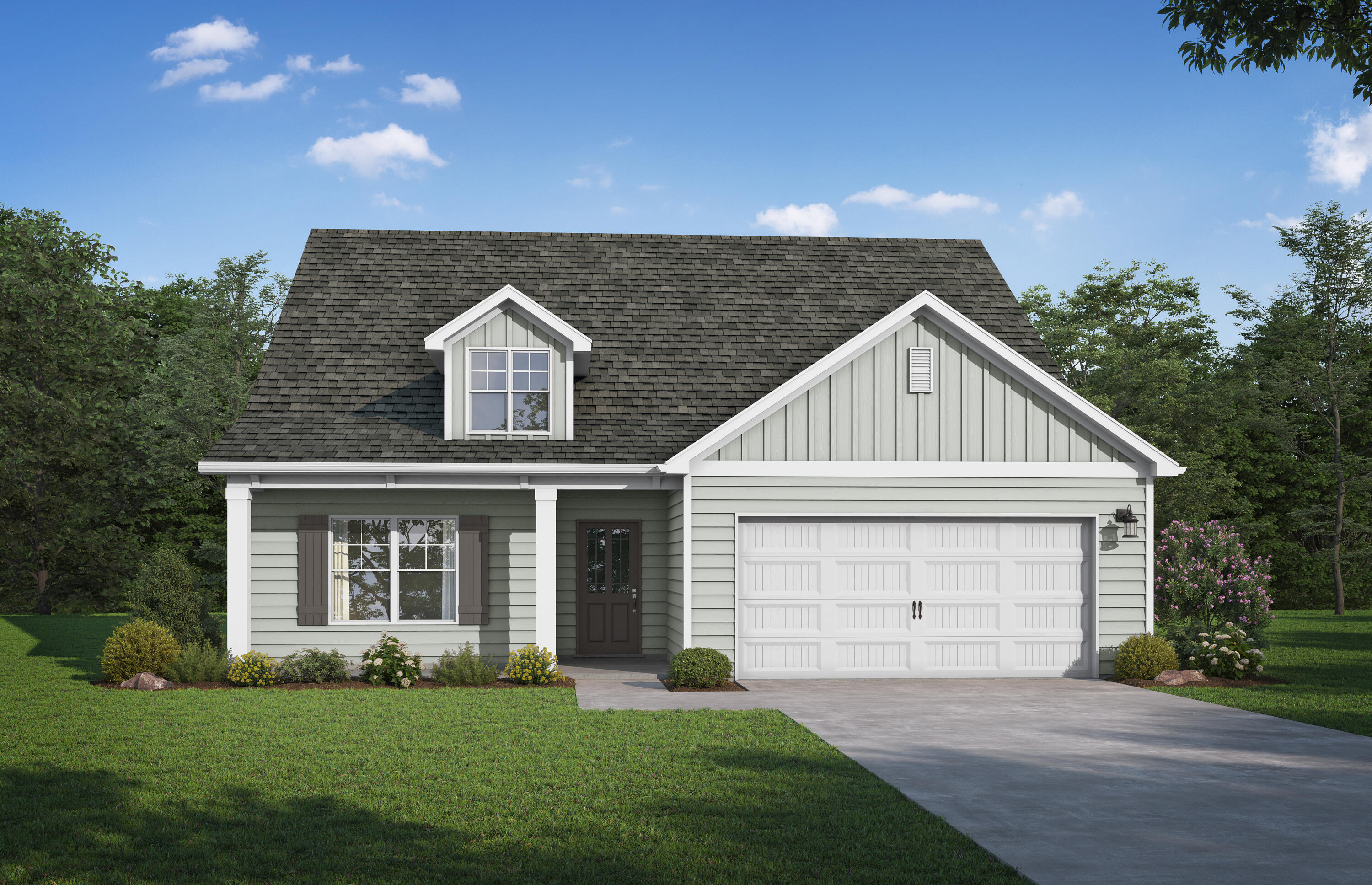 The Milton II by Valor Communities is the perfect home for a busy household. This thoughtful layout features five bedrooms and four full baths, including a private primary suite. The versatile second level includes an additional bedroom and a large bonus room, serving as a second living space or playroom. The main floor centers around an open-concept kitchen and family room, ideal for morning routines and movie nights. Complete with a two-car garage and a charming covered porch, this home offers the space and function your household needs. Visuals feature a similar home for inspiration. Pricing is the base starting point; final price varies based on upgrades and features selected. Residents in the Nest at Owl's Head will enjoy a resort-style pool and serene spring-fed lake.