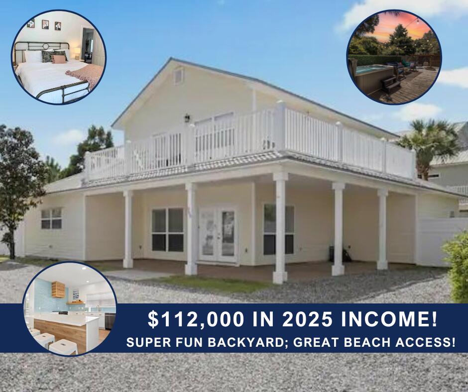 THIS PROPERTY EARNED $112,000 IN 2025 WITH A MONTH OF OWNER USAGE!

Airbnb GUEST FAVORITE with over 65 FIVE-STAR REVIEWS!

WHY YOU WILL LOVE 360 S HOLIDAY ROAD - YOUR HOLIDAY HAVEN: INTERIOR FEATURES
-- Open concept first floor with spacious living and dining area
-- Modern kitchen with ample counter space and seating
-- First-floor laundry room
-- First floor includes two king bedrooms and one full bathroom with shower
-- Second floor includes one king bedroom, one queen bedroom, and one full bathroom
-- Unique bunk space with two full-over-full bunk beds
-- Second floor features wraparound deck access from sliding doors
-- Fresh, fun, modern interior design throughout

EXTERIOR FEATURES
-- Just 300 feet from beach access at Holiday Rd Gate
-- Fully fenced, private backyard
-- Stock tank-style filtered pool
-- Hot tub
-- Fire pit with seating area
-- 100'' outdoor movie screen and backyard theater setup
-- Large, sunny deck perfect for entertaining or relaxing
-- Cozy Adirondack chairs on wraparound upper deck
-- Parking for 3 vehicles (depending on size)
-- No HOA - bring your boat, trailer, or RV and park on property

See the walkthrough video attached to this listing, and ask your agent for the Airbnb link as well.

Thank you for your interest.  We look forward to your offer!