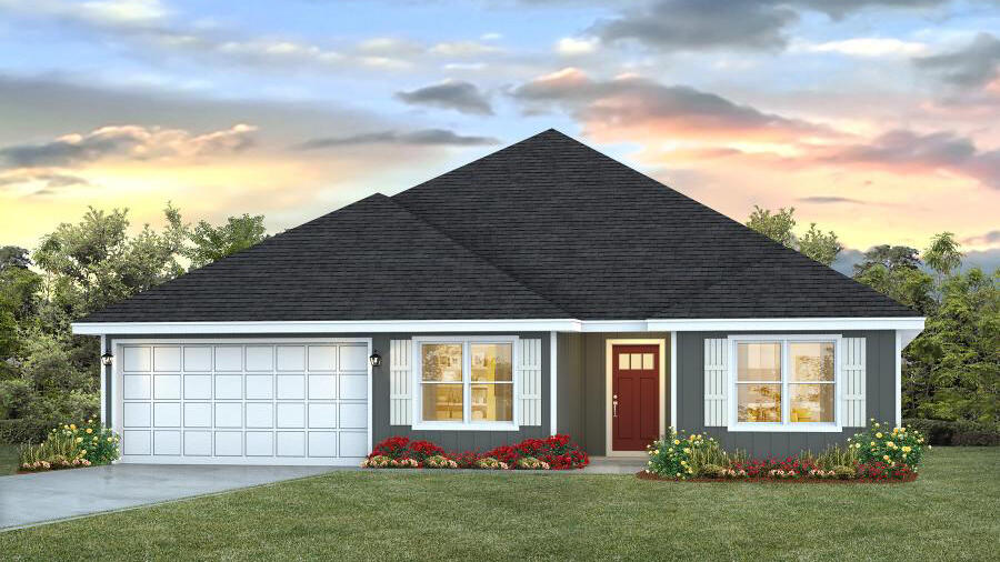 Welcome to Oxford Place, our new home community in Crestview, Florida. Just over 2,500 square feet, this beautiful single- story home offers 5-bedrooms with 3-bathrooms, a 2-car garage, and a seamless open layout. The kitchen offers plenty of space and an island for additional counter space. The kitchen features quartz countertops and stainless-steel appliances, including a stove, dishwasher, and microwave hood combo. This home is built with our Smart Home technology package, designed to bring the ease and convenience of life right to your fingertips. Call to schedule your tour of the beautiful Finn plan at Oxford Place in Crestview today!