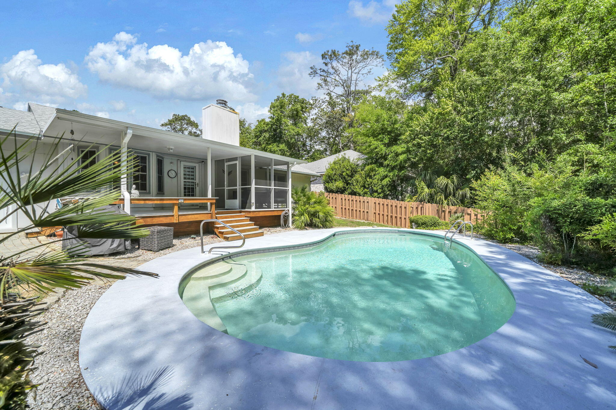 OPEN HOUSE SUNDAY 5/24/26 1-3PM!!
Conventional or cash preferred...
Welcome to your own private backyard oasis in the heart of Niceville. This well-maintained 3-bedroom, 2-bath home offers a great combination of comfort, thoughtful updates, and outdoor living--just in time for summer.
Inside, you'll find a move-in-ready interior with a fresh, neutral palette, with a splash of color in the kitchen and a layout designed for easy everyday living. The main living areas feature solid oak flooring with tile in all wet spaces, and there's no carpet or popcorn ceilings to worry about. The family room is a standout with tongue-and-groove cathedral ceilings and a cozy gas log fireplace, creating a warm and inviting space to relax or gather. The kitchen and baths have been updated over time and offer durable, quality finishes including oak cabinetry, Corian countertops, updated fixtures, and a full appliance package. Double-pane windows bring in great natural light, complemented by plantation shutters and down blinds on back door and bay window.  The interior was freshly painted in 2021, adding to the home's clean, well-kept feel.

Major system updates provide added peace of mind, including a 2020 roof and 2026 water heater. The HVAC system has been consistently professionally serviced, and the ductwork was sanitized in 2025. Additional improvements include a new pool pump motor in 2024 and garage door motor, springs, and chain replaced in 2025.

Step outside and you'll see what truly sets this home apart--a spacious backyard featuring a beautiful in-ground pool that has been professionally maintained, perfect for cooling off on warm Florida days or entertaining friends and family. There's even an outdoor shower for added convenience after a swim or a day at the beach. Need space for your toys? There's plenty of room to park a boat or RV with ease--no HOA restrictions to worry about.

Located in a central Niceville location, this home offers easy access to top-rated schools, parks, Eglin Air Force Base, shopping, and dining. If you've been searching for an affordable pool home with character, updates, and flexibility, this one checks all the boxes.