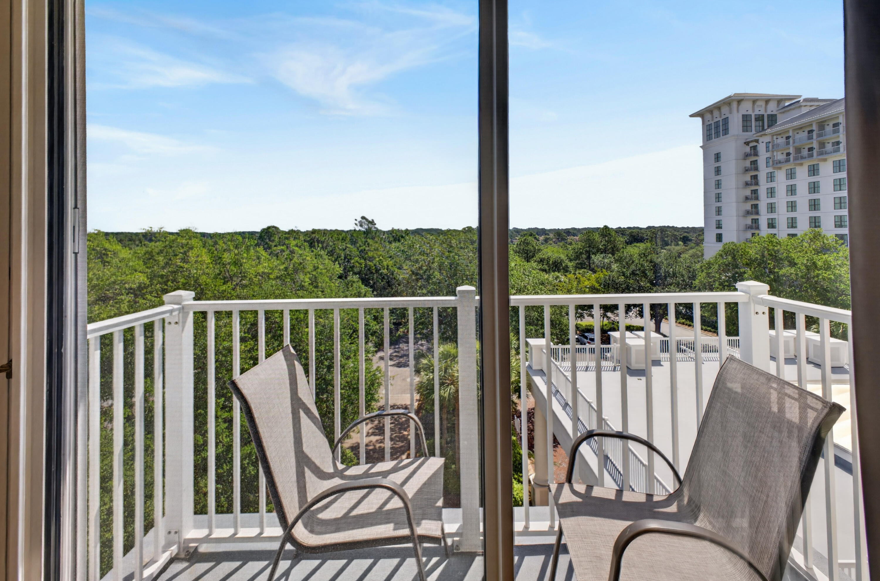Welcome to your ideal coastal retreat in The Grand Sandestin at Sandestin Golf and Beach Resort. This beautifully updated studio condo offers a light, airy feel with stylish wood-look tile flooring, soothing coastal tones, and an open layout designed for comfort and functionality. Thoughtfully furnished with two queen beds, a dining area, kitchenette, and private balcony, the space comfortably accommodates guests while maximizing rental potential. Enjoy peaceful resort and treetop views from the private balcony, creating the perfect setting for morning coffee or relaxing after a day at the beach. The kitchenette is equipped with a mini refrigerator, microwave, sink, and ample cabinetry, making vacation stays effortless and convenient. The spacious bathroom features tile surround details and charming built-in shelving for added character and storage. Located adjacent to the Village of Baytowne Wharf, The Grand Sandestin offers exceptional amenities including a resort-style pool, fitness center, hot tub, concierge services, seasonal check-in. Whether you are searching for a personal getaway, investment property, or turnkey rental opportunity, this inviting condo places you in the heart of everything Sandestin has to offer--championship golf, tennis, marina access, dining, shopping, entertainment, and the sugar-white beaches of the Emerald Coast just moments away. As an introduction to the Sandestin lifestyle, we invite our new owners to explore amenities that make Sandestin special. The listing brokerage and seller(s) are presenting the buyer(s) of this property with (2) 90-minute rounds of Tennis court time, a golf foursome at one of our three championship courses, and a round of golf for up to four (4) players at the unrivaled Burnt Pine Golf Club.
Sandestin Golf and Beach Resort features more than seven miles of beaches and pristine bay front, four championship golf courses, 15 world-class tennis courts, a 226-slip marina, a fitness center, spa and celebrity chef dining. Shop, dine and play at the charming pedestrian village, The Village of Baytowne Wharf and more. Inside the gates of the resort, residents enjoy a balanced lifestyle of high-class living, spanning the 2,400 acres from the beach to the bay. Everything within the gates of the resort is accessible by golf cart or bicycle. The entire resort is interconnected by miles of pedestrian, bike and golf cart paths that weave through groves of live oaks, meandering past natural lagoons, fountains, man-made lakes, and meticulously landscaped fairways.