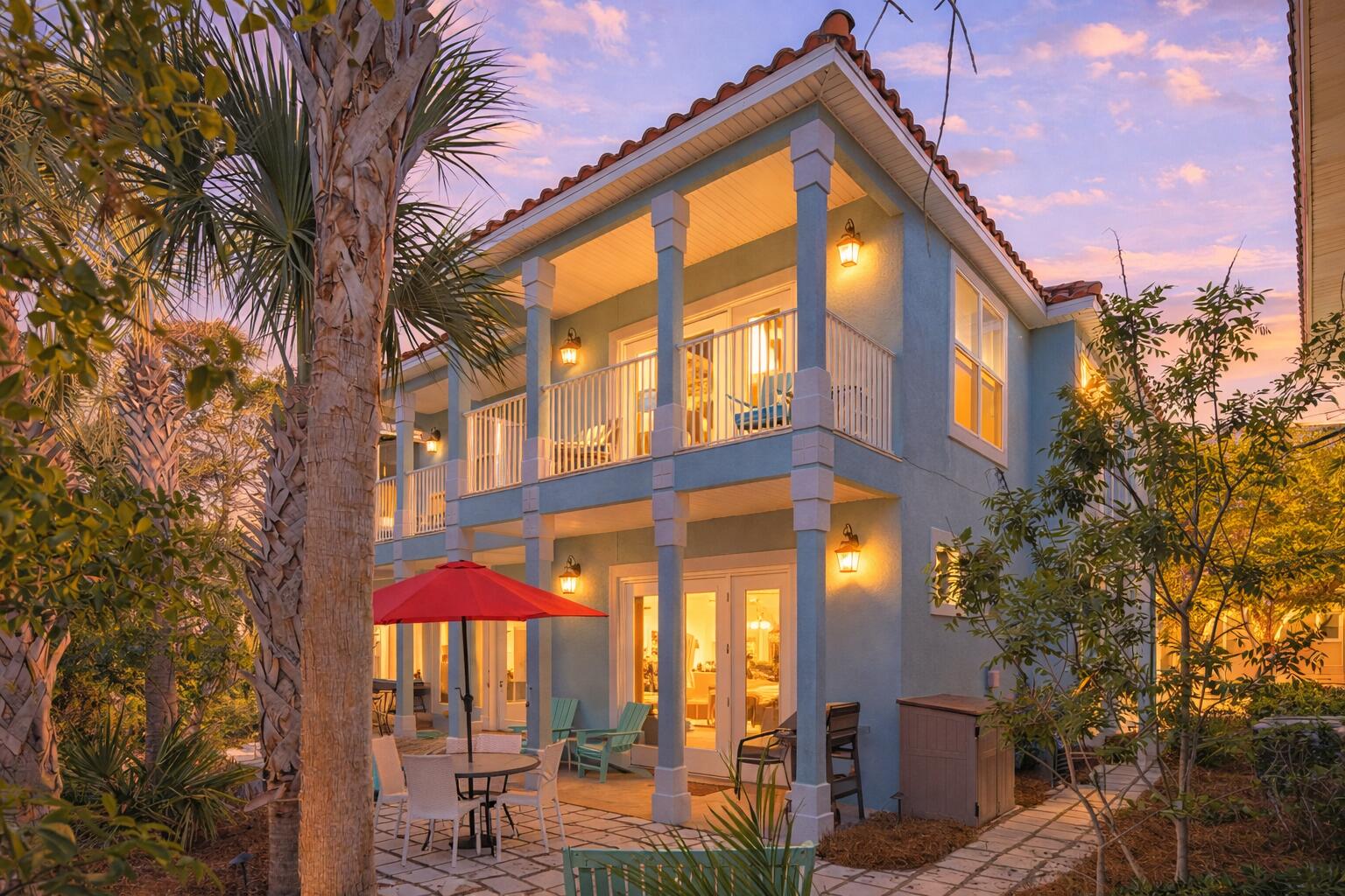 Resort-Style Amenities & Private Beach Just Steps Away! Experience an upscale coastal lifestyle in the charming community of La Valencia Beach Resort just 7 minutes from 30A. Conveying fully-furnished, this exceptional getaway can be a top-performing investment property with rental projections at $70K and cash on cash return projections at 4.6% per year. This retreat provides an ideal setting for relaxation and family fun. This coastal escape showcases awesome Gulf views & a lovely back patio by the beach. This property presents a wonderful floor plan with two ensuite bedrooms on the first level. And a guest bedroom with a full hallway bathroom on the second floor. Your kitchen, dining and living areas face the water and lovely palm trees. The gated community of La Valencia Beach Resort has amazing amenities & an unbeatable location just a quick drive from 30A/Rosemary Beach. Amenities include a private beach access, a tennis court with pickle-ball lines, 2 community pools, a spa & a fitness center. From the spacious back patio, you can easily reach the beach access & all of the fabulous amenities. The gulf-front community pool has unbelievable views of the Emerald Coast as well as restrooms & golf cart parking for added convenience. Beautifully designed, this property features a large driveway and plenty of outdoor space. Upon walking the grounds of La Valencia Beach Resort, you will notice mature oak trees & magnolias. You will find there is ample green space for walking the pets. The community has been designed with a luxurious, private beach resort feel in mind. All owners & guests enjoy this wonderful neighborhood and the premier location. Schedule an in-person or virtual tour today!