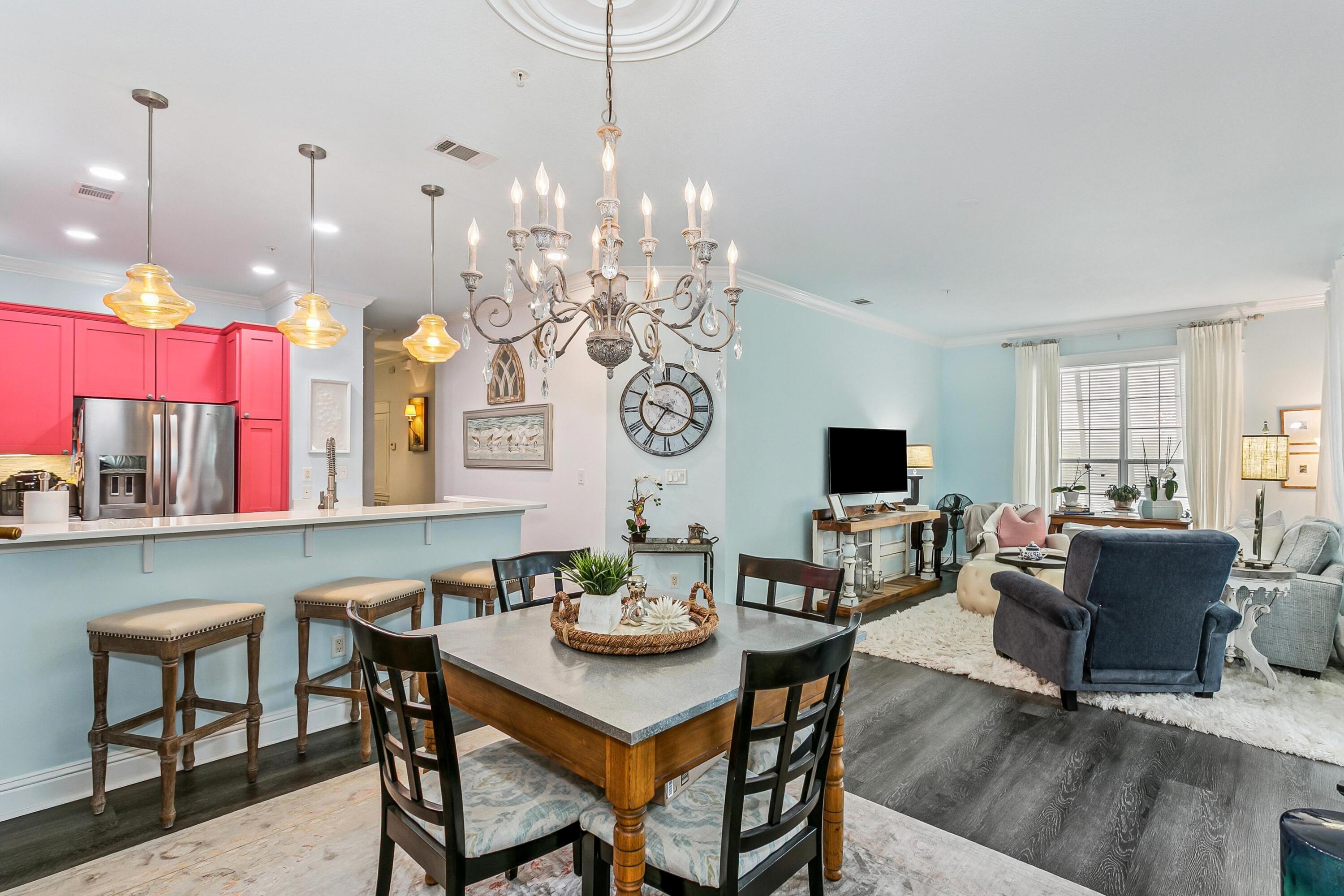 Located in the heart of downtown Fort Walton Beach on desirable Brooks Street, Unit 201 at Miramar Place Condominium offers the perfect blend of charm, convenience, and coastal lifestyle. This beautifully updated 2-bedroom, 2-bath residence underwent a complete renovation in 2016 and is filled with character throughout.

The delightful kitchen features cheerful geranium-colored cabinetry, while soaring ceilings, crown molding, and elegant chandeliers in the entry and dining areas create a warm and inviting atmosphere. The spacious primary suite is a true retreat with double walk-in closets accented by barn doors, plus a luxurious bath showcasing a separate tiled shower and an amazing soaking tub.

Step onto the covered porch and enjoy peaceful views overlooking the Intracoastal Waterway. Even more exciting, a small deeded beach access is planned for the community in the near future.

Location is everything -- and this condo delivers. Just two blocks away is Fort Walton Landing Park featuring a boat launch, brand-new amphitheater, children's play area, waterfront boardwalk, and frequent community events. Enjoy dining, entertainment, and recreation right along Brooks Street, with quick access to Brooks Bridge connecting you to Destin and Okaloosa Island just minutes away.

A rare opportunity to enjoy downtown waterfront living with style, personality, and unbeatable convenience. Call me our your favorite REALTOR for a private tour.