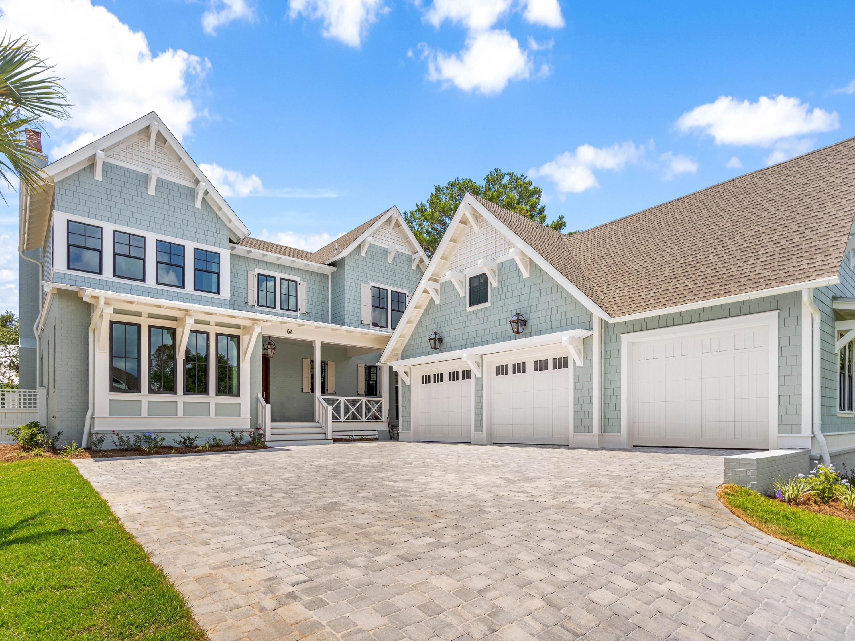 Experience the epitome of coastal living at this exquisite residence, harmoniously blending privacy, convenience, and coastal elegance. The property spans 4,075 square feet and features four bedrooms, four full bathrooms, 2 powder baths, a private pool and spa, and a three-car garage.
Nestled along a secluded street, this impeccably designed oasis offers serene tranquility just steps from 30A and the beach. A brand new golf cart valued at $20,000 is included in the sale, simplifying the turnkey experience.
Upon entering, you will be greeted by an elevated interior adorned with Venetian plaster, designer wallpaper, mitered and coffered ceilings, white oak hardwood floors, and beautifully tiled bathrooms throughout. The first level seamlessly transitions from an open concept living and dining area to a chef's kitchen equipped with a spacious center island, quartz countertops, mosaic tile backsplash, Wolf & Sub-Zero appliances, and extensive custom cabinetry.
The screened outdoor porch, complete with a summer kitchen and fireplace, provides an ideal setting for relaxation. An outdoor sanctuary includes the heated pool, spa, sun shelf and a dedicated bathroom. A junior primary suite is located on the main level, featuring a spacious ensuite bathroom. A custom laundry and sandroom, complete with built-in bench, lockers, and cabinets, ensures the organization of beach gear. Ascending to the second floor via elevator or custom staircase, you will discover the grand primary suite boasting raised ceilings, a retreat spa bath, walk-in custom closet and a private balcony overlooking the backyard. A secondary living/flex space, two guest bedrooms with ensuite bathrooms and laundry complete the upper floor. 
Additional upgrades include a Halo Air Purifier system, epoxy-finished garage floors and designer lighting throughout, enhancing the residence's impeccable appearance.