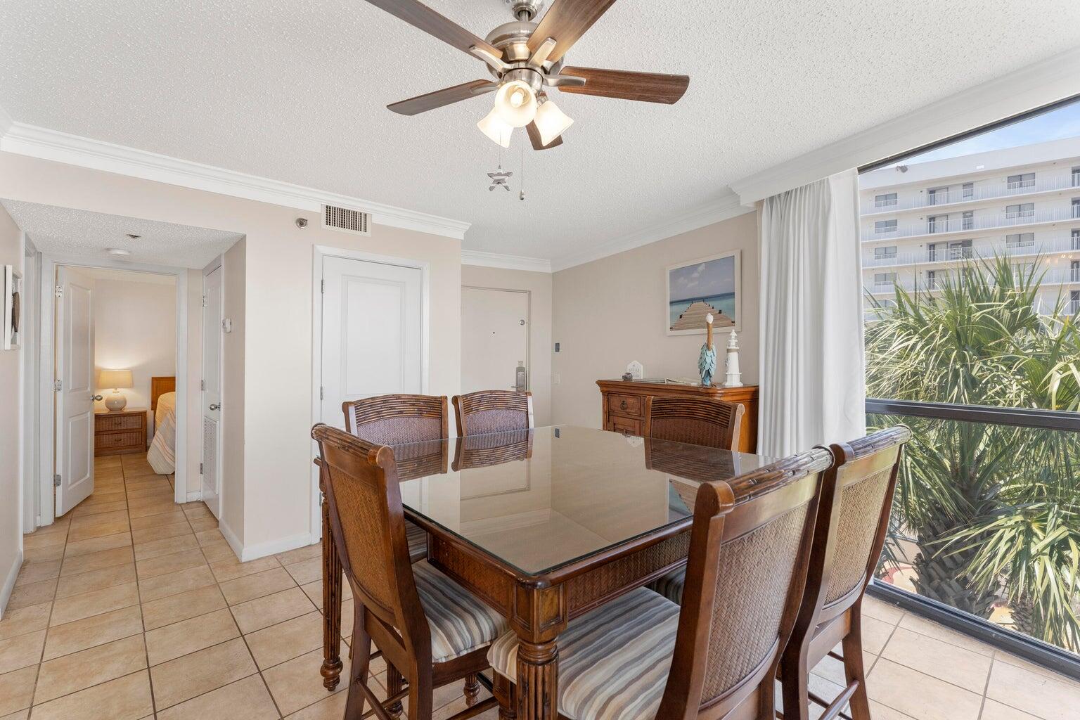 Bright and open, this amazing 1,340 sq ft, 2-bedroom end until features and additional balcony and will not last long!  Fully furnished, beautifully updated, ready to use as a primary residence, second home, or lucrative vacation rental.  

As you enter, you are greeted by large floor-to-ceiling windows and an upgraded kitchen complete with stainless steel appliances, granite countertops, and views of the tennis courts and courtyard.  The spacious living room offers views of the Gulf and access to both the bay-side and gulf-side balconies.  The master suite features private balcony access and a generously sized en-suite bath with granite countertops.  Additional features include a guest bedroom, a hallway bath, and a secure owner's closet.  

Mainsail amenities include two large pools, tennis courts, 24-hour security, and 700 feet of deeded beach access.  Don't let this amazing deal pass you by- See you at the BEACH!!!