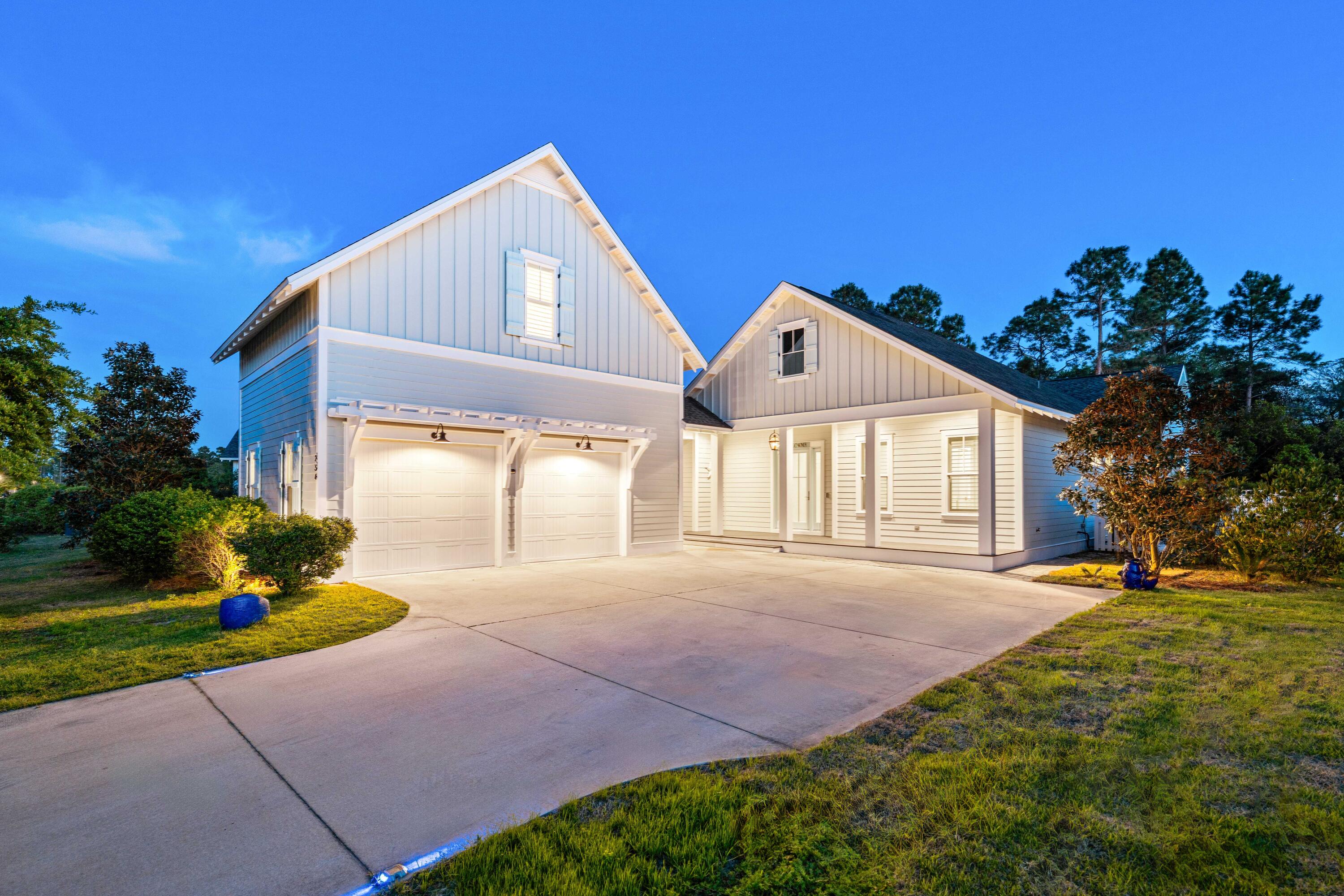 Best-Priced, Fully Upgraded Coastal Retreat Near 30A & Rosemary Beach. Welcome to your ideal Florida beach lifestyle in the highly sought-after WaterSound Origins community-just minutes from the sugar-white sands of 30A and the charm of Rosemary Beach. Perfectly positioned on a rare oversized 0.37-acre lot backing to serene wooded privacy, this 5-bedroom coastal home delivers space, style, and exceptional value--all in one. Built in 2020 and thoughtfully upgraded throughout, this 3,067 sq ft Florida Beach House is designed for both everyday comfort and effortless entertaining. Designed for Living+Hosting at the Highest Level. From the moment you step onto the expansive front porch with a gas lantern, you feel the difference. Inside, 10-foot ceilings, crown molding, detailed millwork.. ..create a refined yet relaxed coastal feel. The chef's kitchen is the heart of the home--crafted for serious cooking and gathering with a 36" 6-burner WOLF range, Double Liebherr refrigerator, Bosch dishwasher, Zephyr hood vent & Sharp drawer microwave, Large island with cabinets in the front and back + open layout for multiple cooks. Whether hosting family or entertaining guests, this space performs. Rare Dual Primary Suites on Main Level. A standout feature rarely found in this price point--two full primary suites on the main floor, each offering Spa-like ensuite baths, Double vanities, Soaking tubs + large walk-in tiled showers with frameless surround glass, Custom built-in closets, Perfect for multi-generational living, hosting, or maximizing rental appeal. Indoor-Outdoor Coastal Living at Its Best. Step outside and experience what truly sets this home apart with an Private in-ground gunite pool, Screened-in back porch with swing--ideal for year-round relaxation, backyard backing to woods for privacy + fresh exterior paint. This is the kind of outdoor space buyers search for--and rarely find. With space and flexibility the house features a wide turnaround driveway (park up to 4 cars with ease) plus a Side-entry 2-car garage with extra storage and a fully finished carriage house apartment above garage with bathroom, storage room and a flexible room for an office or bunk room or a craft room. A Location That Drives Demand this home is set in a quiet, walkable section of the neighborhood near a cul-de-sac, offering both privacy and convenience--just minutes from 30A beaches, Dining & shopping in Rosemary Beach, Golf, trails, and community amenities like tennis, pickleball, basketball, gym and an in-community boat ramp on Lake Powell. Why This Home Stands Out? In a market where buyers are searching for space, upgrades, and value near the beach, this property checks every box: Best-priced upgraded home in WaterSound Origins, Oversized lot with privacy, Dual primary suites (rare), Pool + Carriage House, Move-in ready with high-end finishes. Homes with this combination of price, upgrades, lot size, and location near 30A are hard to find. Schedule your private showing today and start living the beach lifestyle the way it was meant to be.