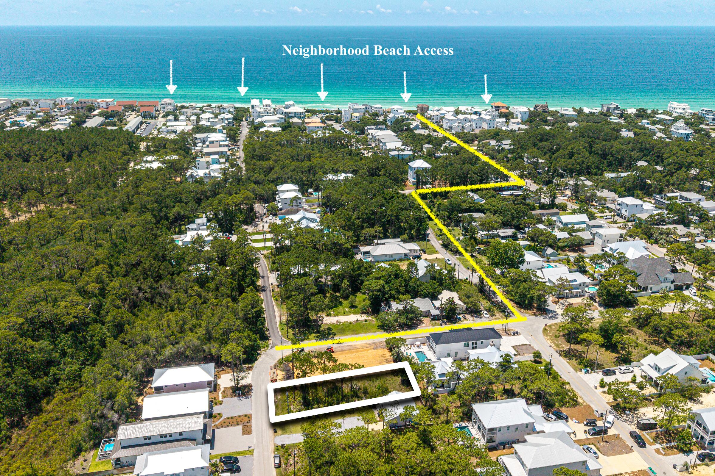 Build your dream home in the highly sought-after community of Seagrove Beach, just off 30A. The lot is situated in Gulf Shore Manor community, only one mile east of the town of Seaside. The beach access is easy just at the end of San Juan or take advantage of the expansive regional beach access featuring a ramp, seasonal lifeguards, and restrooms just one street over on Santa Clara. Gulf Shore Manor boasts four beach access points, presenting an ideal spot for an investment property, a full-time residence, or a second home getaway. This lot is has no build out time, design restrictions or covenants allowing for a small beach cottage or a large rental investment home.  

There is no mandatory HOA but a voluntary property owners association that protects beach use and rights. This street is low density at Eastern edge of community ensuring a peaceful front porch for coffee to start the day. 

This lot 50 x 135 feet, making it a blank canvas ready for your coastal vision. Whether you're dreaming of a lucrative vacation rental, a serene second home, or a year-round residence, you have the space here to make it happen. You'll enjoy incredible design freedom thanks to minimal five-foot side setbacks for your custom beach home. 

They are not making any more land that is walking distance to the beach...build your dream home in Seagrove with lot 11 on Elm St.