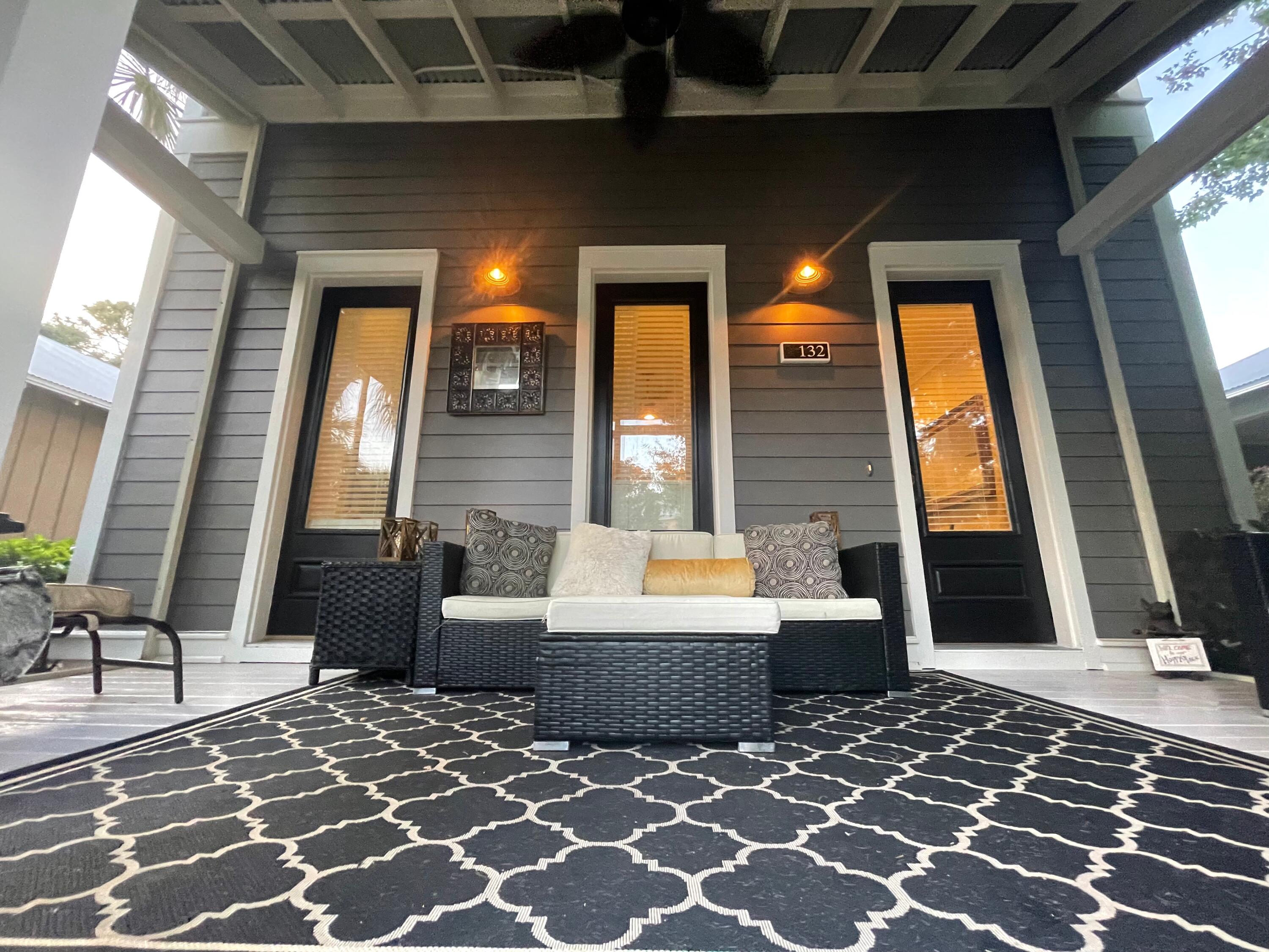 Also for Sale! This piece of Heaven in a true Southern Living Coastal private community adorned w massive moss-draped Oaks, Magnolias, + bayou boat dock/launch/yard -fishing waterpark. OPEN layout w/ 10 ft ceilings/8 ft doors! This quiet, safe, district, is 1.4 miles (5 mins )from closest QUIET beach access on our magnificent 30a beaches!  Two large upstairs bedrooms overlook our Plush, green, landscaping that adorns every cottage and classy recreation and pool area. Home is now vacant and unfurnished. Professional painters are scheduled to complete all interior walls the week of September 20th. Pre-Approved, pre- qualified candidate(s) will be scheduled for a walk-through during the week of September 20th.. Email angela@best-agent-ever.com or Call/text Angela @ 251.401.7736 with questions