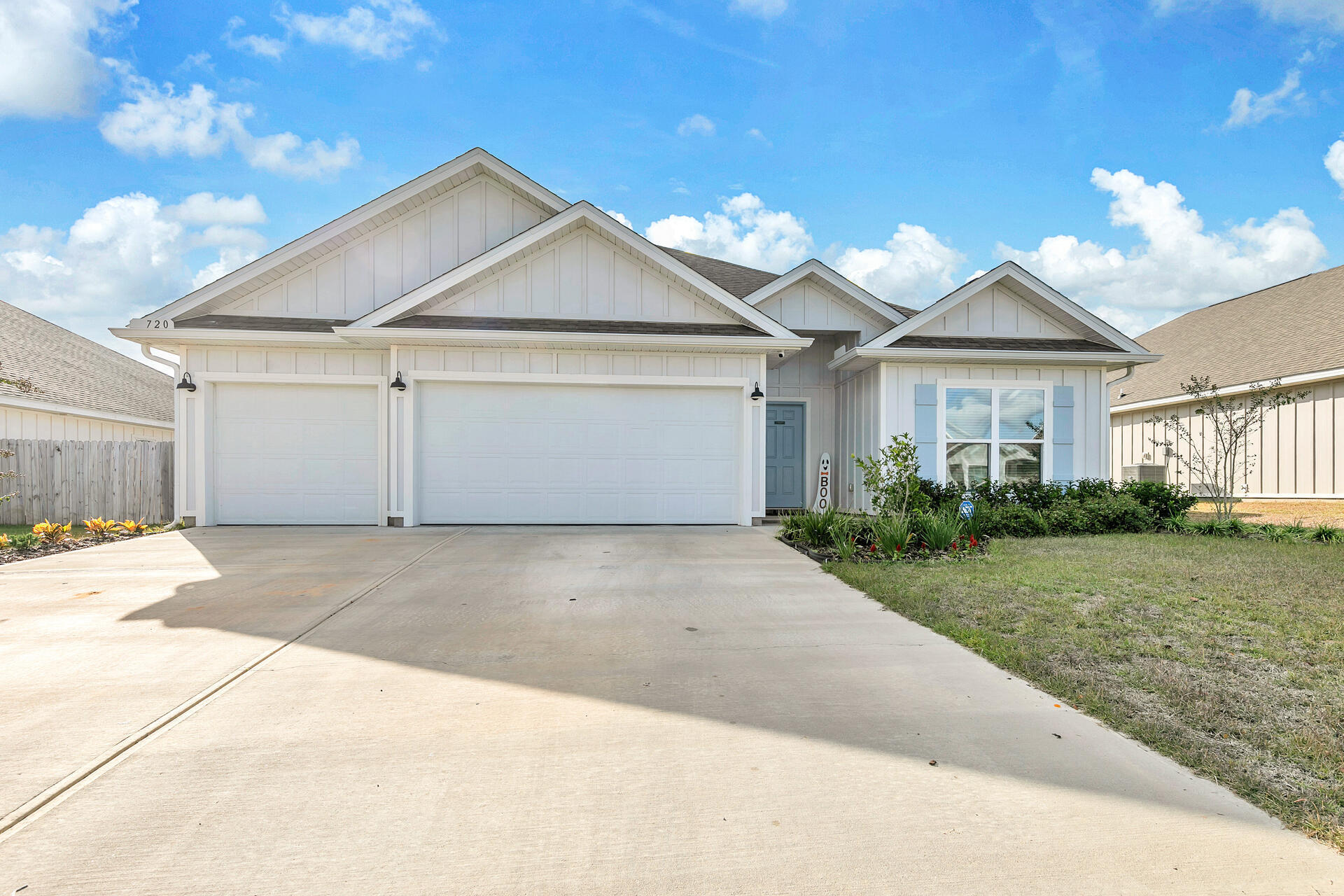 LOW ASSUMPTION PAY OFF ON THIS VA LOAN!  Fenced Yard and Fire pit! Wonderful neighborhood pool & pavilion. FABULOUS OPEN DESIGN. The Destin floor plan is perfect for anyone seeking lots of space! 4 large bedrooms, 3 bathrooms, and 3 car garage! Interior finishes include trey ceilings, granite counter tops, luxury vinyl flooring throughout with carpet in the bedrooms. The Kitchen has plenty of cabinets, stainless appliances, oversized island with breakfast bar, large pantry, and both a breakfast nook and dining area. The master bedroom offers a spacious walk-in closet, double granite vanity, garden tub & lg. separate shower.  Impeccable maintained home within popular Shoal River Landing. THIS IS A MUST SEE!