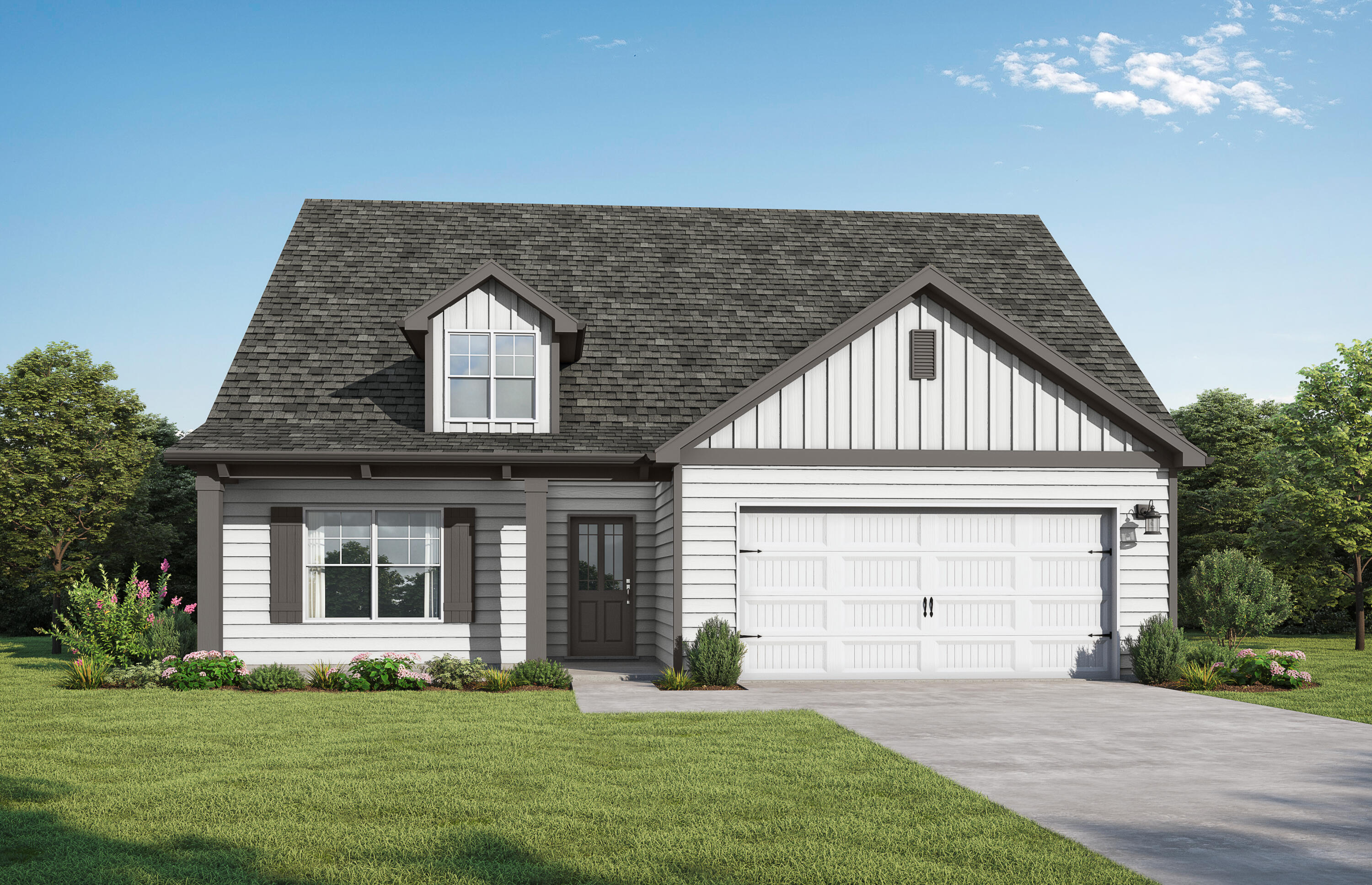 The Milton II, brand new floor plan! From your covered front porch step into your foyer with a trey ceiling and shadow box trim. Get ready to entertain friends & family in the open layout in the social hub of the home. Gather around the quartz countertop island in the kitchen to share appetizers & stories about your day. Step outside the dining room to the covered back porch and put some food on the grill. Utilize the cozy nook off of the kitchen for a home office or place to study. Your secluded primary suite comes complete with a trey ceiling, dual vanity in the bathroom & a walk-in closet that connects conveniently to your laundry room. The other 3 bedrooms also have trey ceilings. 2 of the bedrooms share a full bath while the 4th bedroom has its own private full bathroom.