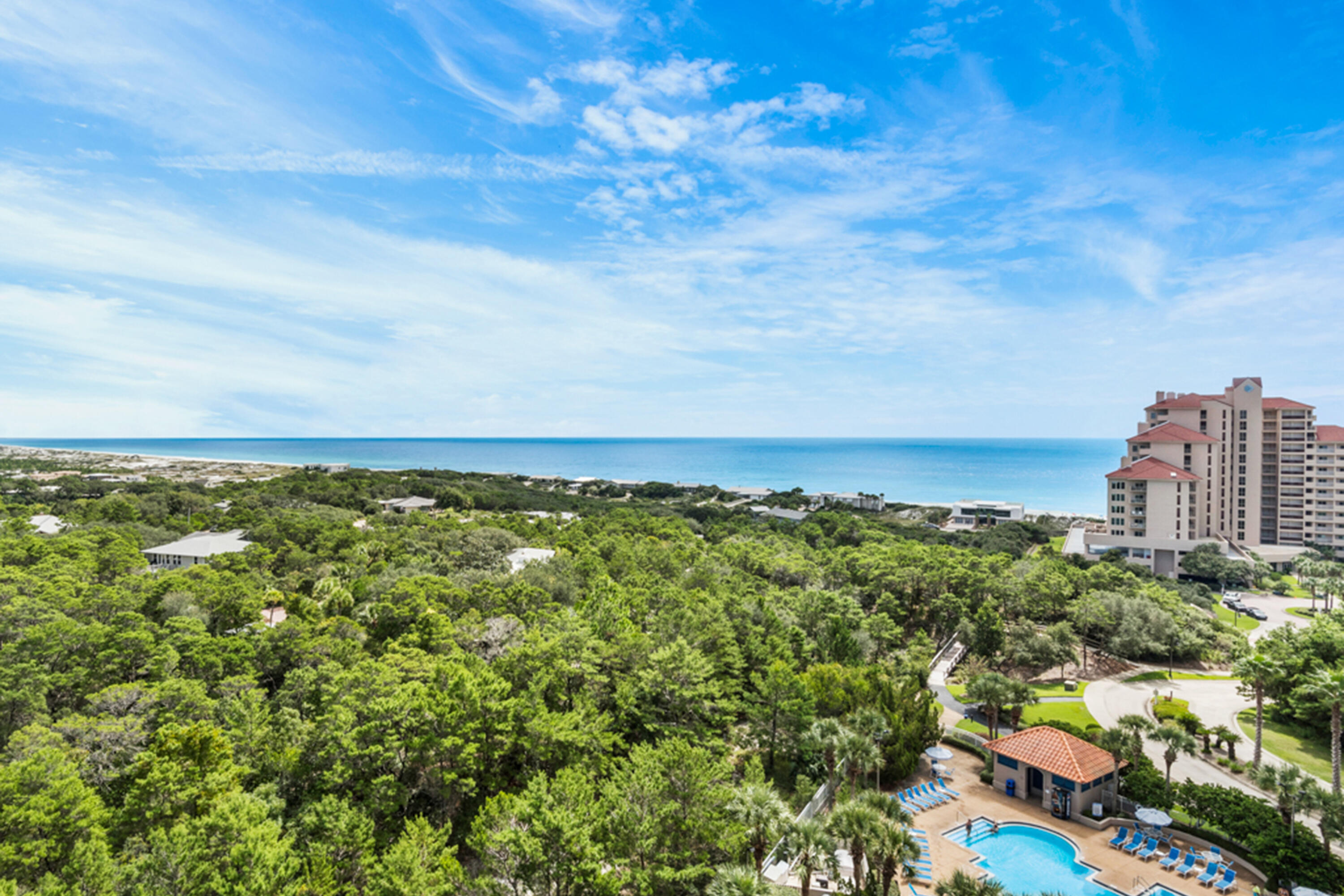 This spacious, 10th floor, open layout is one of the best on the Emerald Coast--featuring two master suites (one with a lock-out option for added rental flexibility), an additional guest bedroom, and two private patios that capture stunning resort scenery. The unit's thoughtful design allows for versatile rental configurations--as a one-, two-, or three-bedroom unit--maximizing income potential. Buy with confidence knowing that the Structural Integrity Reserve Study (SIRS) and Milestone Inspection have been completed. Owners at The Summit enjoy access to the building's heated pool, hot tub, and over 500 feet of private, uncrowded beach. Optional membership in the Tops'l Tennis & Fitness Club provides access to 12 Rubico tennis courts and a state-of-the-art fitness center all within the resort secure 52-acre gated community. Being sold fully furnished and rental-ready, this is a true turnkey opportunity in one of the area's most desirable coastal communities.