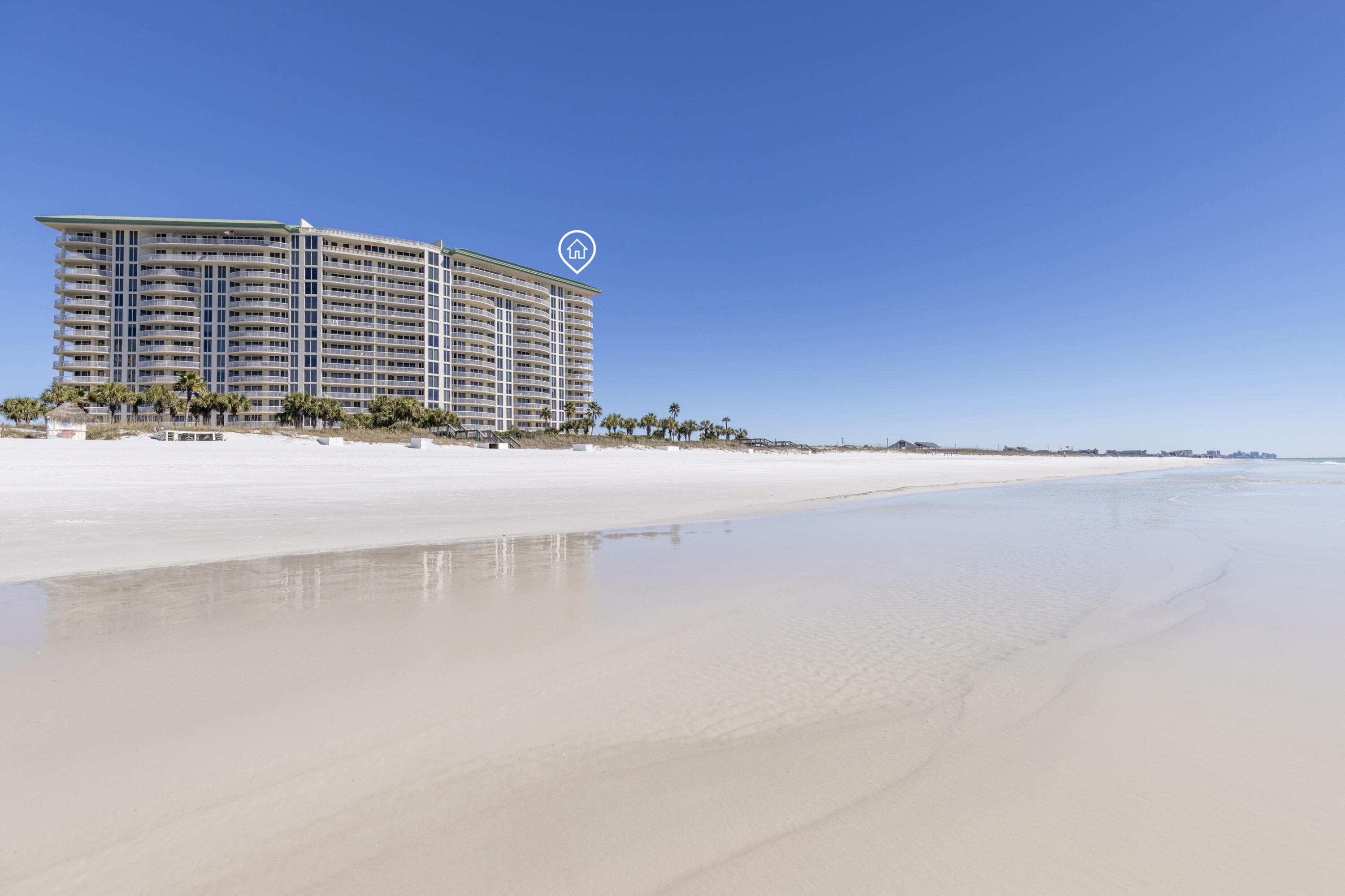 Experience the pinnacle of coastal luxury in this rare 12th-floor corner unit at St. Thomas in Silver Shells. Bordering Henderson Beach State Park, this rental-restricted sanctuary offers unmatched privacy and endless Gulf views. A semi-private elevator opens directly into your foyer, revealing a sprawling 3BR/3.5BA floor plan with a den and modern finishes. The wrap-around terrace is accessible from every room! Enjoy high-end upgrades, a gourmet kitchen, and a private laundry with its own entrance. Exclusive Amenities: Private St. Thomas pool, hot tub, and remodeled lobby; Silver Shells Resort: 27 acres, 1,000 ft of beach, lagoon pools, spa, Ruth's Chris, and tennis/pickleball. Deeded garage parking and climate-controlled storage included. Unit 1201 is refined beach living at its finest.