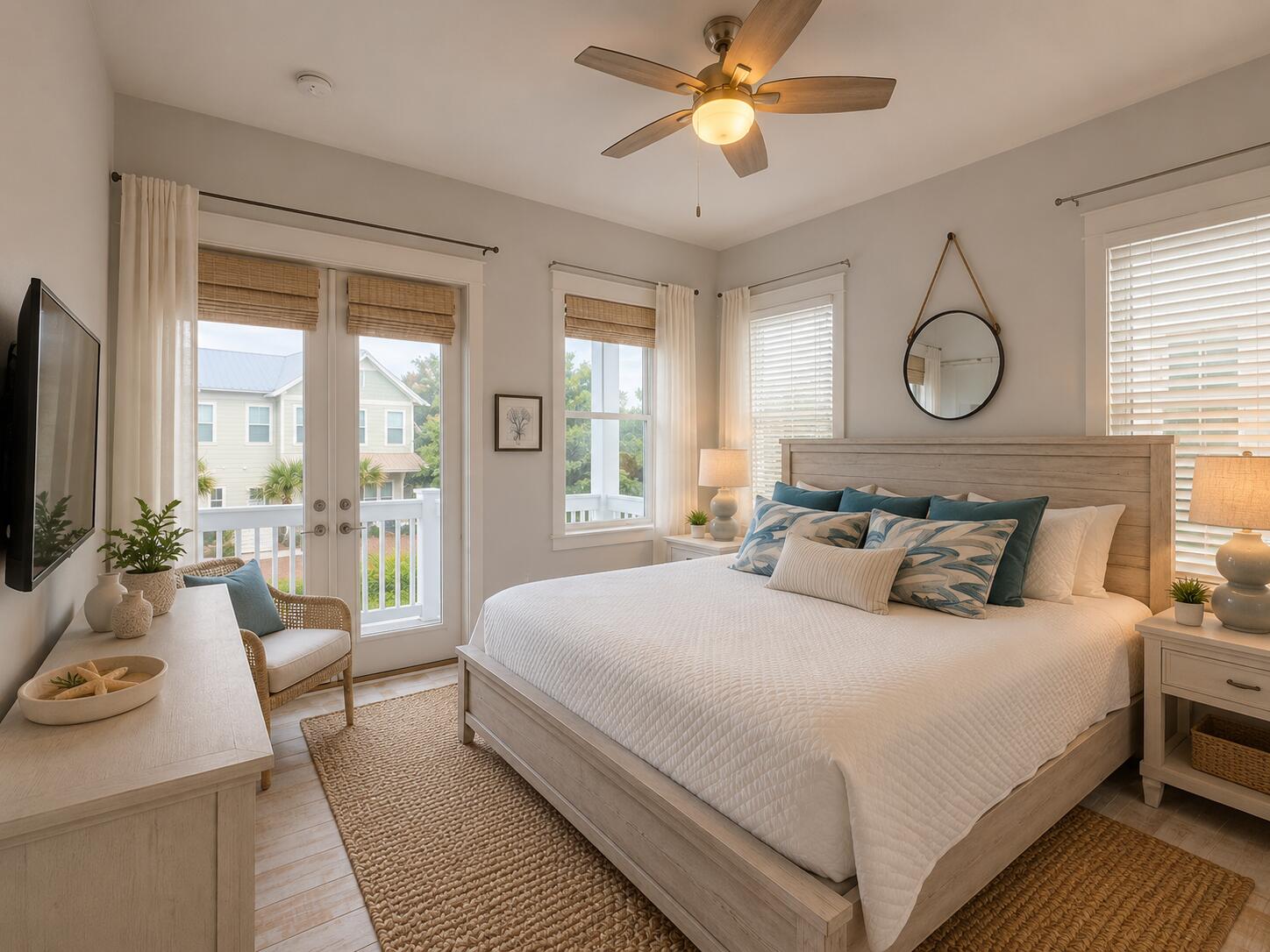 Introducing the highly sought-after Aruba floor plan in Prominence on 30A, offering a beautifully maintained and fully furnished coastal retreat  that makes life along Scenic Highway 30A highly desirable. This 2 bedroom, 2 bathroom residence spans approximately 1,293 square feet and combines thoughtful design, quality upgrades, and exceptional investment potential. $61,000-$69,000 rental projections.
Highlights of this charming property include upgraded tile backsplash, quartz countertops, gorgeous whitewashed engineered hardwood flooring throughout, soaring 10-foot ceilings, and expansive windows and French doors that fill the living spaces with natural light. The open concept layout creates a bright and inviting atmosphere, perfect for entertaining family and friends or relaxing after a day at the beach.
The spacious kitchen features stainless steel appliances: gas cooktop, microwave, built in oven, vent hood and a breakfast bar.
Storage is a standout feature with three oversized owner closets, including a large garage storage closet rarely found in similar properties. 
The first 2 photos show a designer's recommendation of furniture arrangements to maximize guest stays. These virtual photos show how you can add bunks to bedroom 1 and move the king bed to bedroom 2. These are visual examples and are not to scale. Additional owner improvements include added attic insulation, a new Kaba lock system, new washing machine, and meticulous maintenance including biannual HVAC servicing, dryer vent cleaning, and additional upkeep makes this home pristine! Step outside on the balcony to enjoy your morning coffee surrounded by natural beauty or take advantage of Prominence's resort-style amenities. Residents enjoy access to two community pools, lush green spaces, grilling areas, and over 17 miles of biking and walking paths along 30A.

Directly across the street, The Big Chill serves as a vibrant gathering place offering restaurants, shopping, live music, outdoor movies, sporting events broadcasted, coffee and ice cream shops, and family-friendly events throughout the year.

Home Features:
2 Bedrooms | 2 Bathrooms 
Fully Equipped Kitchen with Breakfast Bar  
10-Foot Ceilings 
Spacious bedroom with designer option to convert to bunk room  
Full Size Washer and Dryer 
Three Owner Storage Closets 
Two Adult Bikes Included 
Pet Friendly Community

Location Highlights: 
Between Seaside and Alys Beach 
Convenient to the sugar-white beaches of 30A 
Convenient to dining, shopping, entertainment, and seasonal farmers markets

From an investment standpoint, this property checks all the boxes. With its prime location, highly desirable Aruba floor plan, and proximity to the most popular destinations along 30A, it offers strong short-term rental potential and consistent demand throughout the year. Making it especially appealing to snowbirds seeking an extended seasonal stay during the winter months, creating an additional income opportunity during the shoulder season.

Whether you're searching for a high-performing vacation rental, a second home, or a full-time residence, 197 Milestone Drive Unit C delivers the perfect combination of lifestyle, convenience, and income potential in one of 30A's most sought-after communities. 

Reach out for rental information today. 

Your next chapter begins here.
