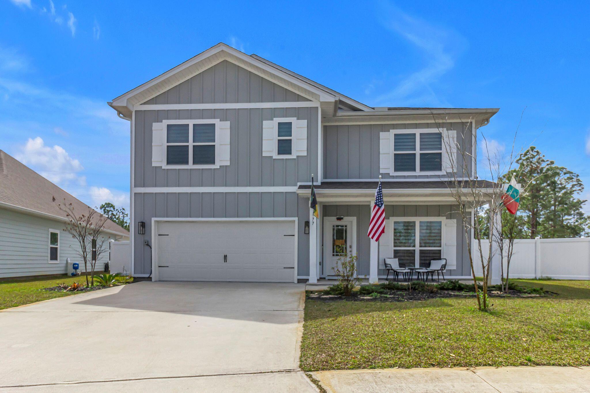 Welcome to Walton's Landing--a place you'll be proud to call home! Whether you're seeking a permanent residence or a vacation retreat, this hidden gem is sure to impress.
This exquisite 2-story home offers 5 bedrooms, 3 bathrooms, a 2-car garage providing ample space for relaxation & entertainment.
The open-concept 1st floor features a spacious family room & a gourmet kitchen equipped with quartz countertops & shaker cabinetry, perfect for gatherings.
A 1st floor bedroom & full bath accommodate guests or multi-generational living.
Upstairs, the expansive primary suite boasts a modern ensuite bathroom with a tiled shower, a tub,& a walk-in closet.
3 additional bedrooms,& a laundry room complete the 2nd level.
All the information should be verified by the buyer.