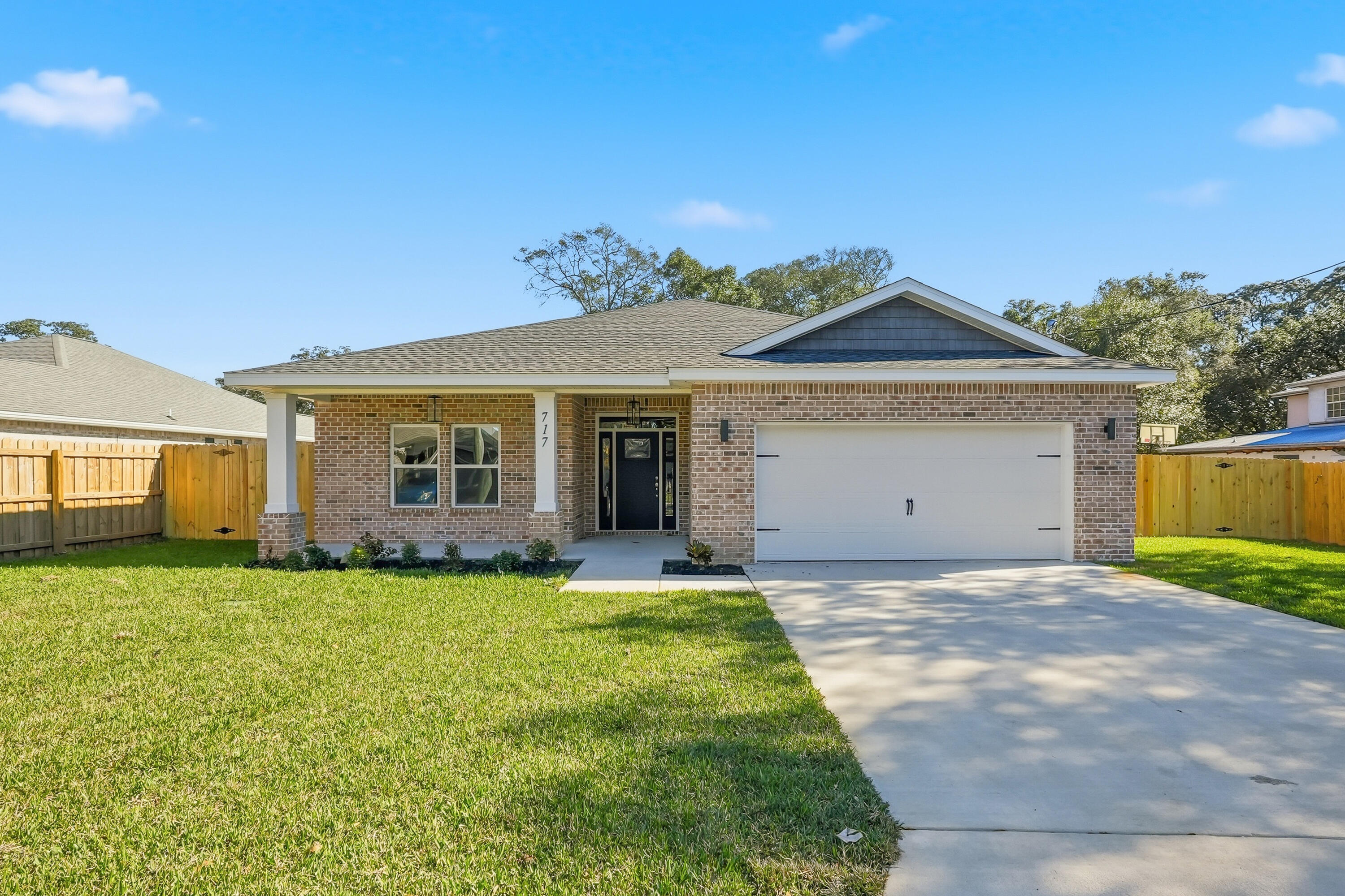 $10,000 in Anyway Money! 2-10 Builder Warranty! 1 Year Termite Bond! New Construction with a short commute to Eglin & Hurlburt. 5 bedrooms, 3 baths, a bonus room or private office off the primary suite offer space and flexibility for today's lifestyle. The bright, open living area with durable LVP flooring features a beautifully designed kitchen with a double pantry, large island, and dedicated dining space that flows seamlessly into the spacious living room. From there, head outside to enjoy the privately fenced backyard. This all-brick home showcases craftsman trim, an epoxy-coated garage floor, soft-close cabinetry, and stylish lighting throughout. The primary suite is a true retreat with double vanities, a tiled shower, garden tub, private toilet, and walk-in closet.